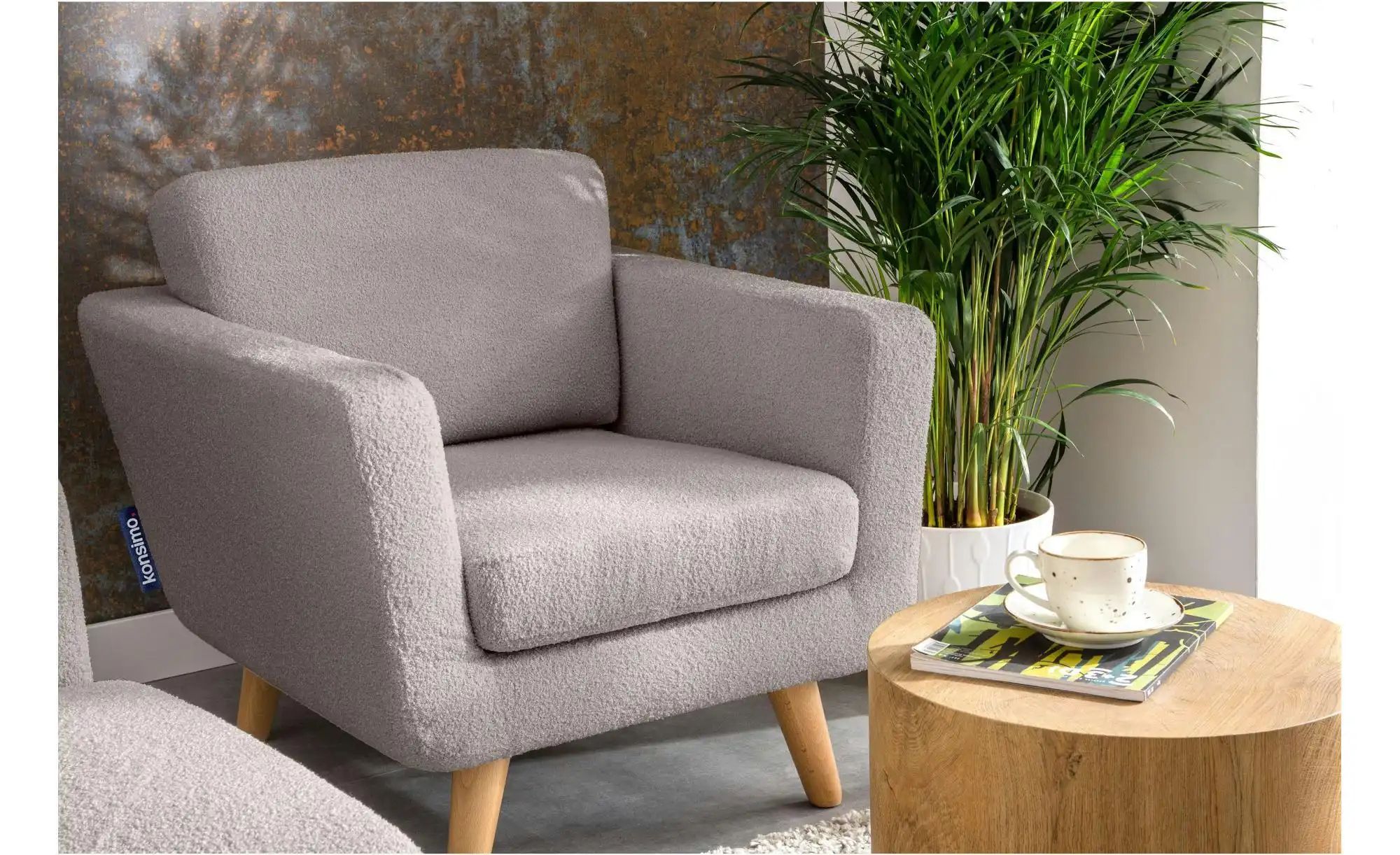 KONSIMO Sessel  Tagio ¦ grau ¦ Maße (cm): B: 86 H: 80 Polstermöbel > Sessel günstig online kaufen