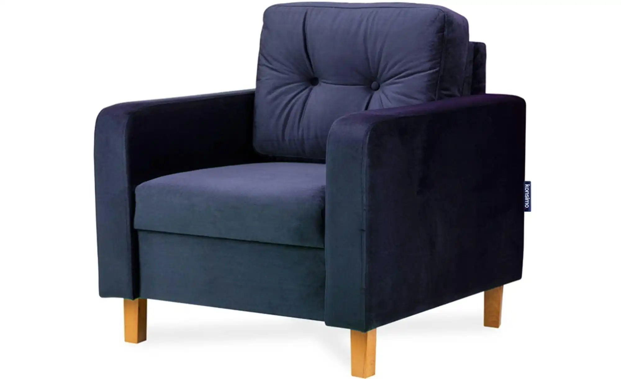 KONSIMO Sessel  Eriso ¦ blau ¦ Maße (cm): B: 80 H: 75 Polstermöbel > Sessel günstig online kaufen