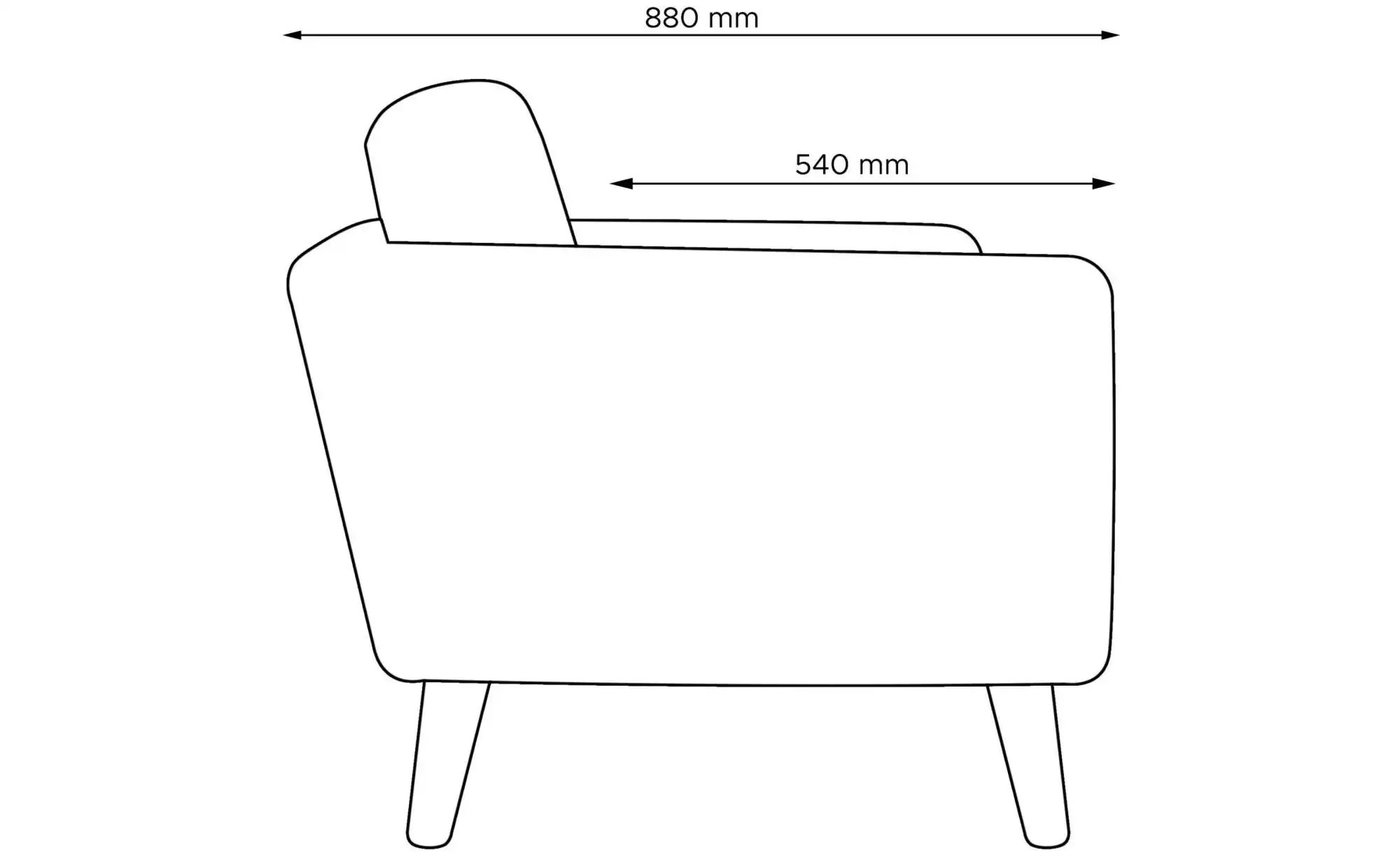 KONSIMO Sessel  Tagio ¦ braun ¦ Maße (cm): B: 86 H: 80 Polstermöbel > Sesse günstig online kaufen