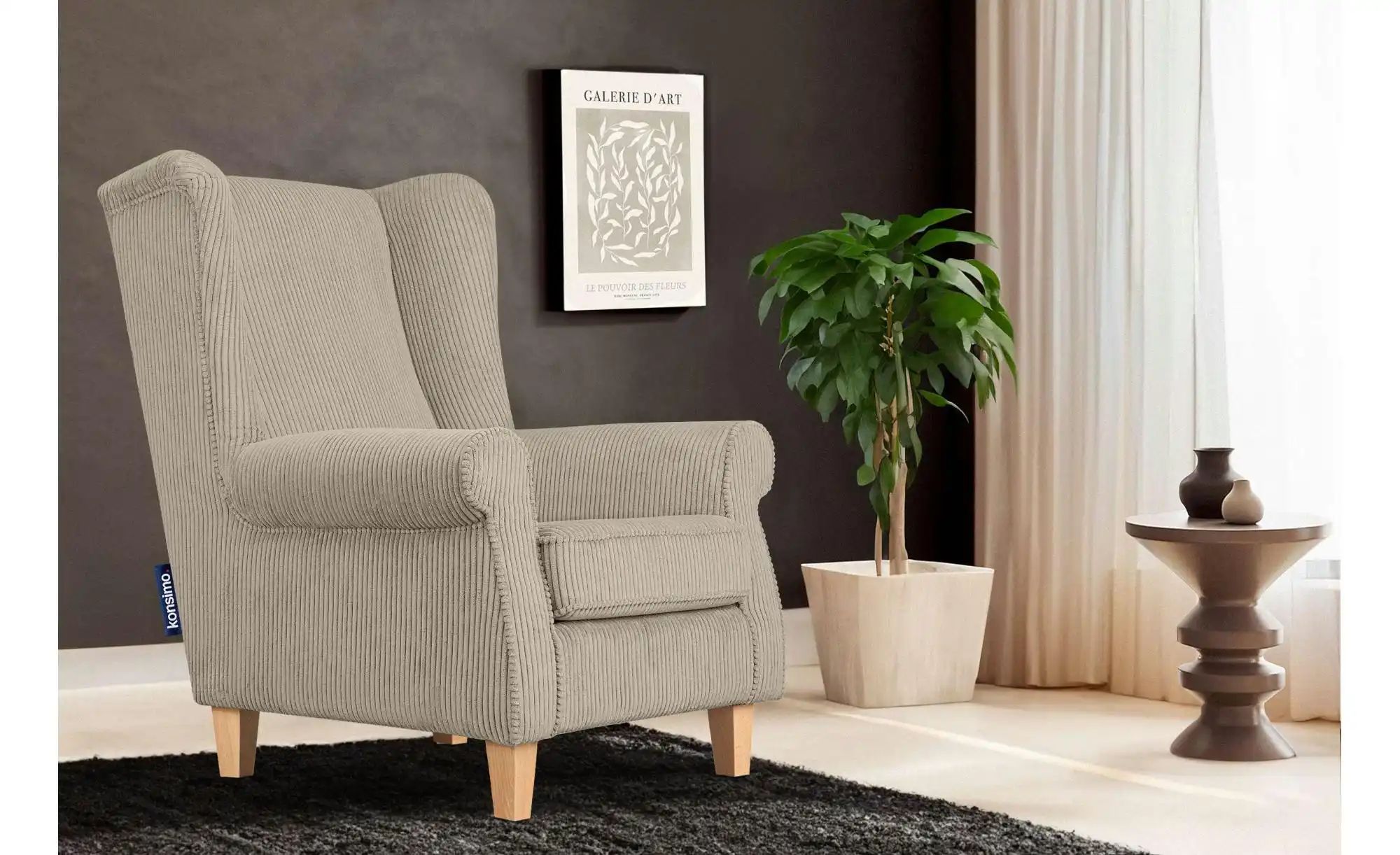 Thumbnail - KONSIMO Ohrensessel  Miles ¦ braun ¦ Maße (cm): B: 82 H: 105 Polstermöbel > Sessel > Ohrensessel - Höffner