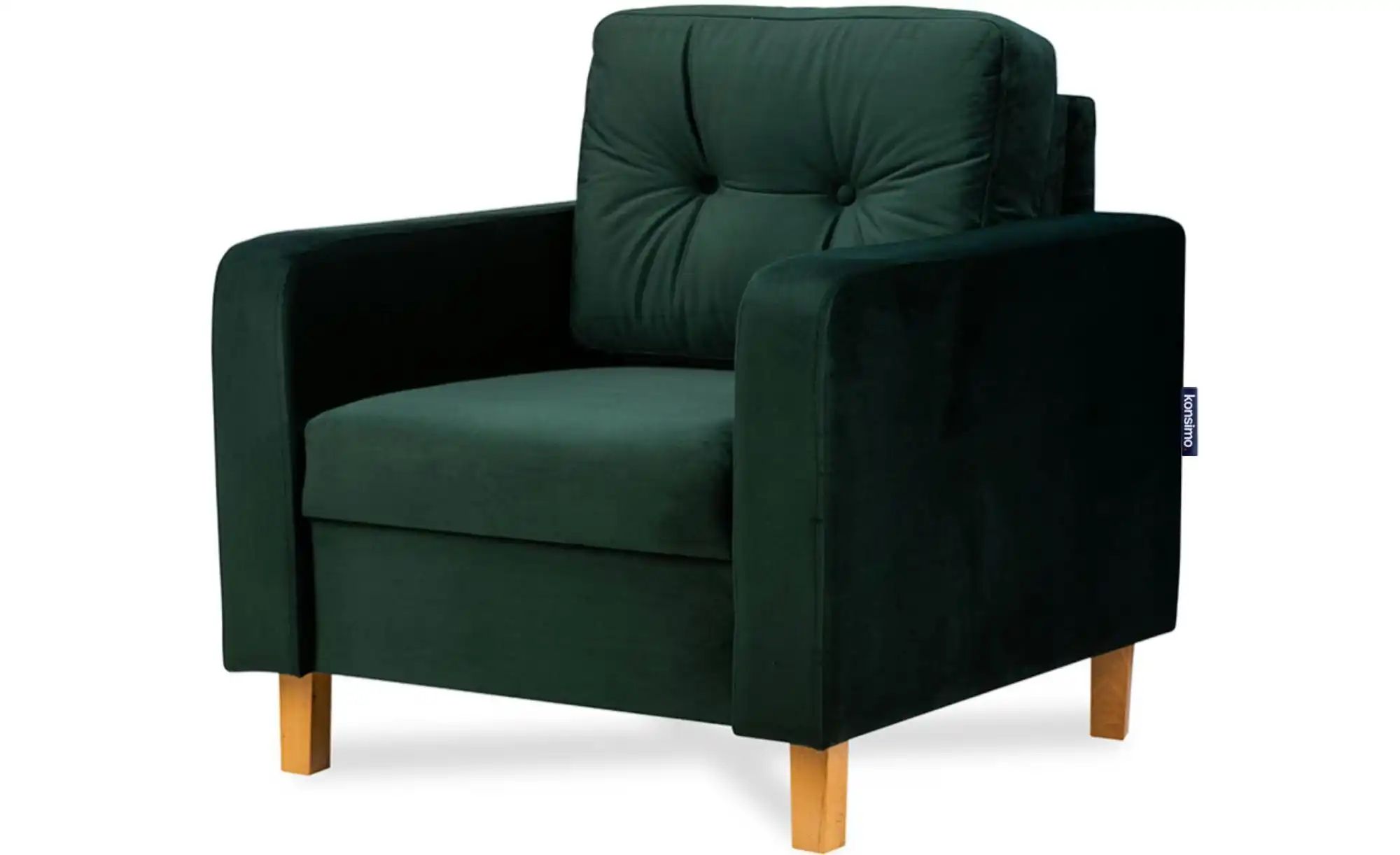 KONSIMO Sessel  Eriso ¦ grün ¦ Maße (cm): B: 80 H: 75 Polstermöbel > Sessel günstig online kaufen
