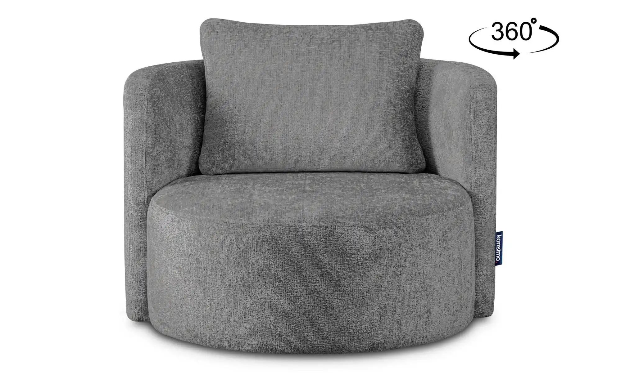 KONSIMO Drehsessel  Raggi ¦ grau ¦ Maße (cm): B: 92 H: 75 Polstermöbel > Se günstig online kaufen