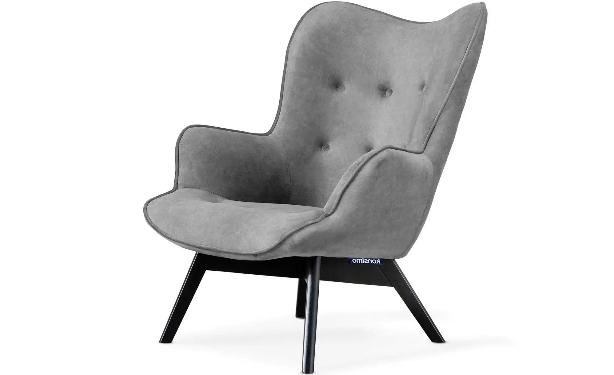 KONSIMO Sessel  Glori ¦ grau ¦ Maße (cm): B: 78 H: 94 Polstermöbel > Sessel günstig online kaufen