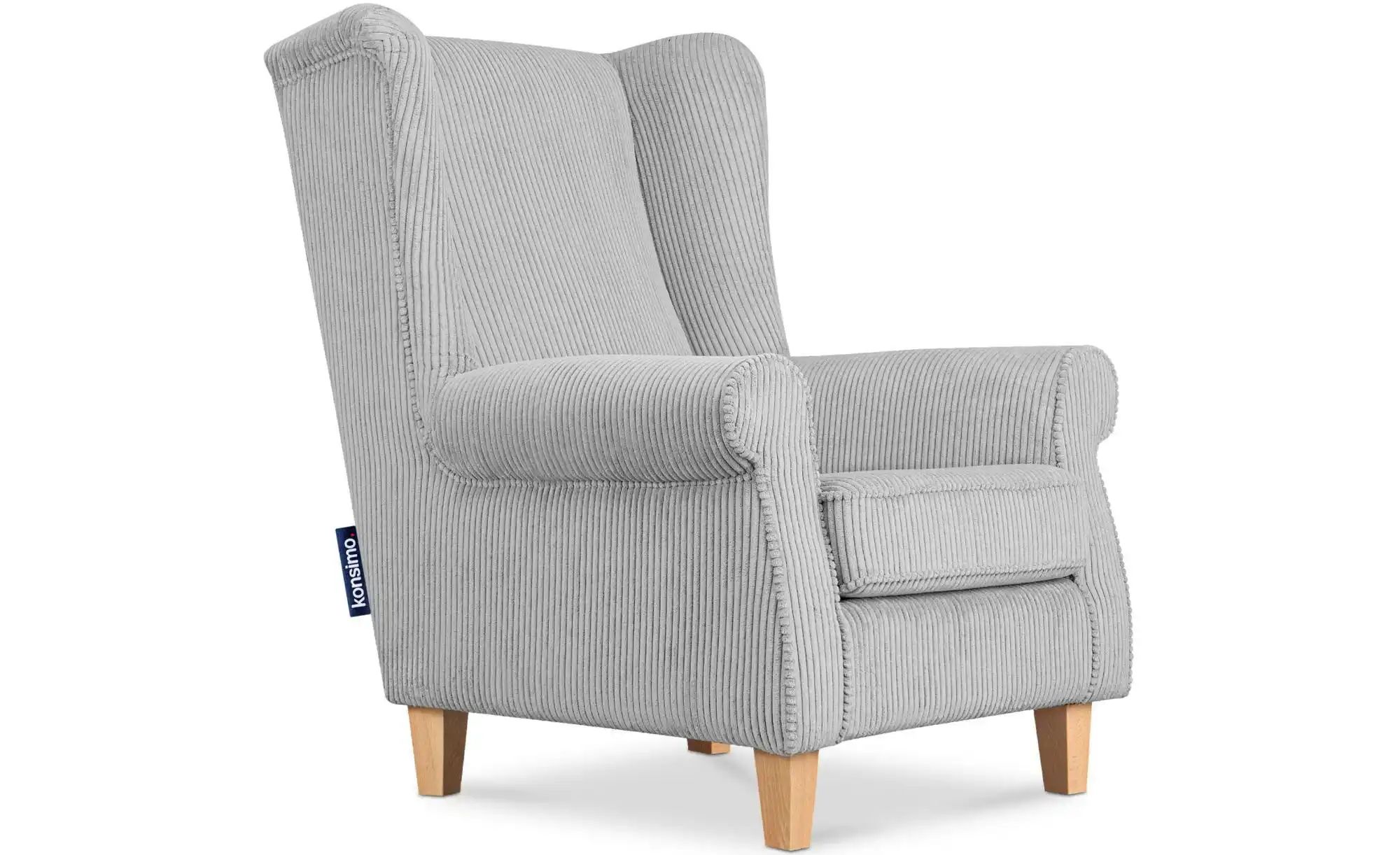 Thumbnail - KONSIMO Ohrensessel  Miles ¦ grau ¦ Maße (cm): B: 82 H: 105 Polstermöbel > Sessel > Ohrensessel - Höffner