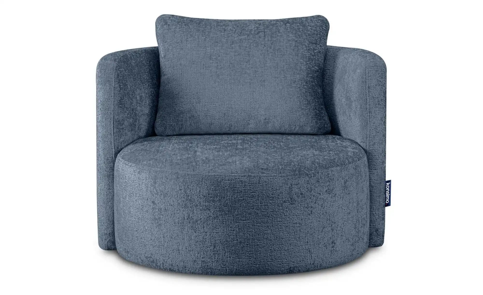 KONSIMO Drehsessel Raggi ¦ blau ¦ Maße (cm): B: 92 H: 75 Polstermöbel > Se günstig online kaufen