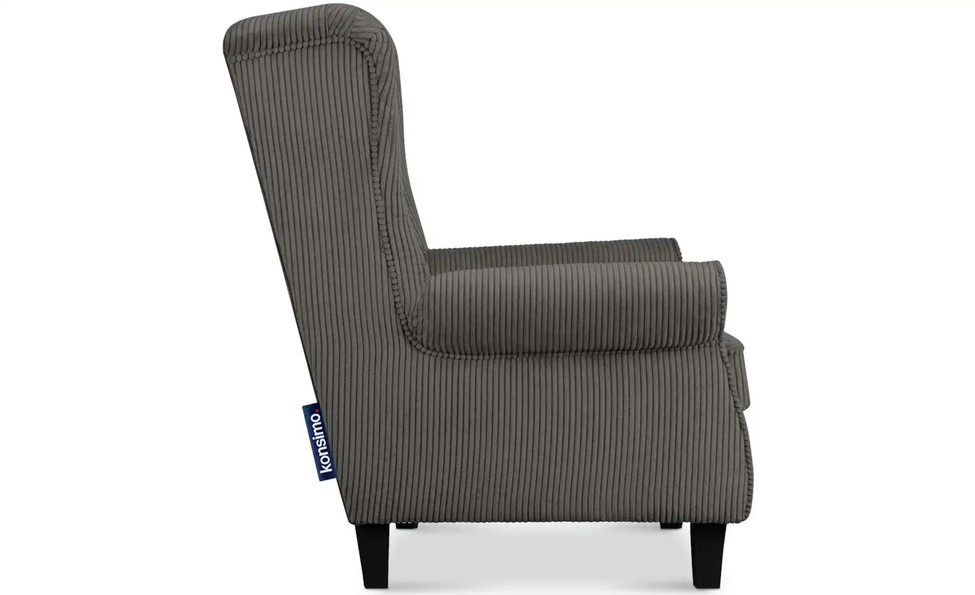 KONSIMO Ohrensessel  Miles ¦ grau ¦ Maße (cm): B: 82 H: 105 Polstermöbel > günstig online kaufen