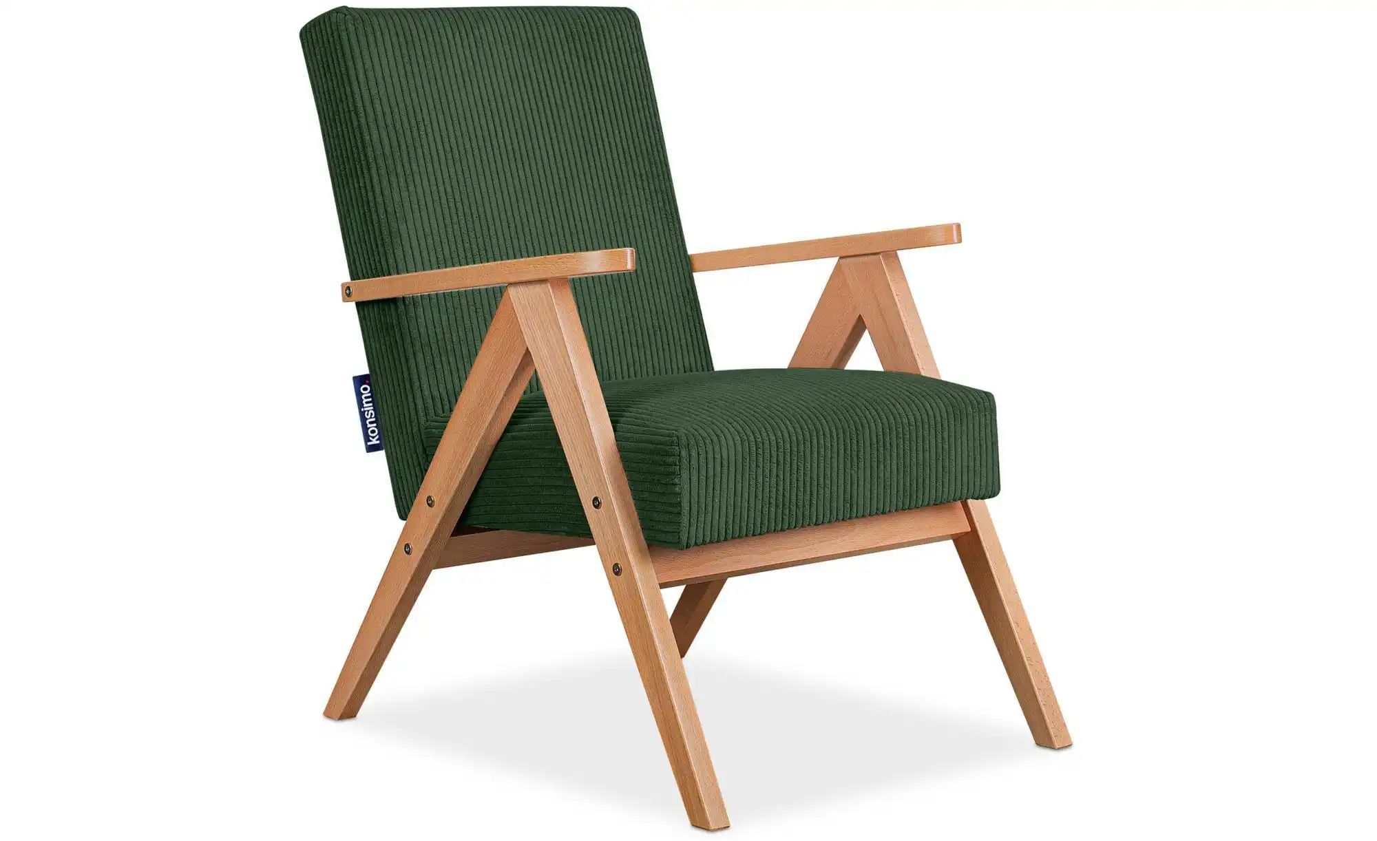 KONSIMO Sessel  Naset ¦ grün ¦ Maße (cm): B: 60 H: 90 Polstermöbel > Sessel günstig online kaufen