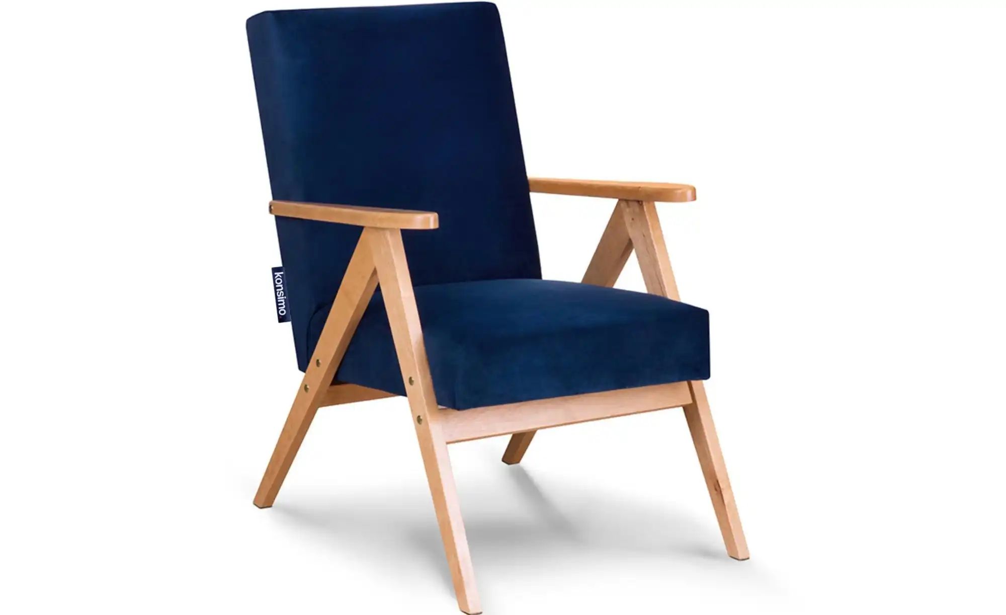 KONSIMO Sessel  Naset ¦ blau ¦ Maße (cm): B: 60 H: 90 Polstermöbel > Sessel günstig online kaufen