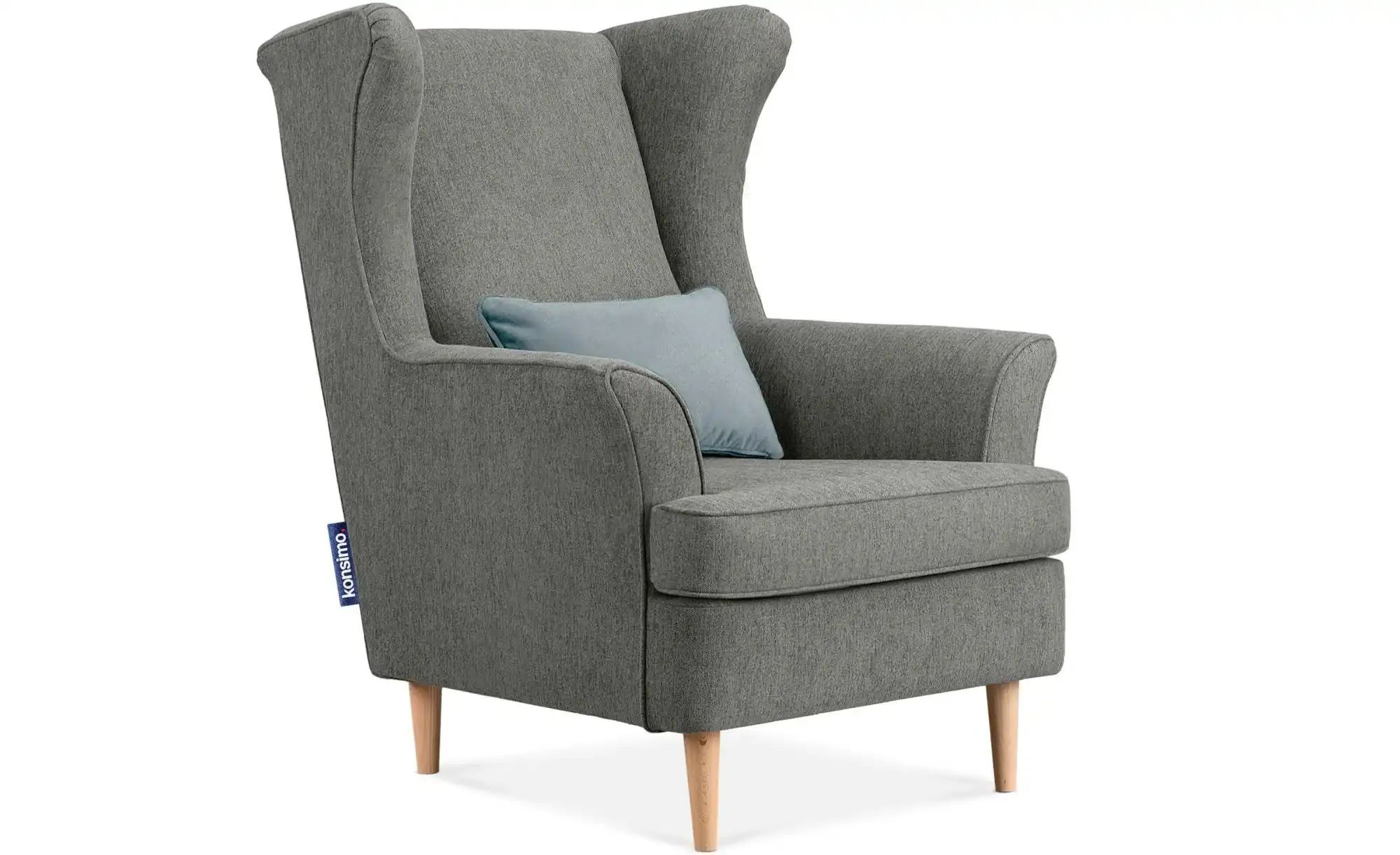KONSIMO Ohrensessel  Stralis ¦ grau ¦ Maße (cm): B: 82 H: 108 Polstermöbel günstig online kaufen