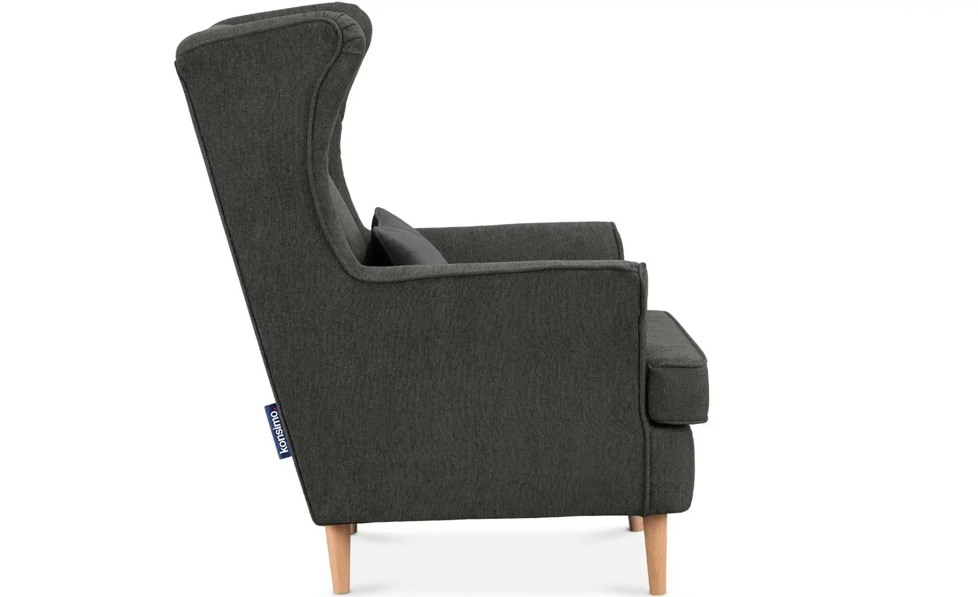 KONSIMO Ohrensessel  Stralis ¦ grau ¦ Maße (cm): B: 82 H: 108 Polstermöbel günstig online kaufen
