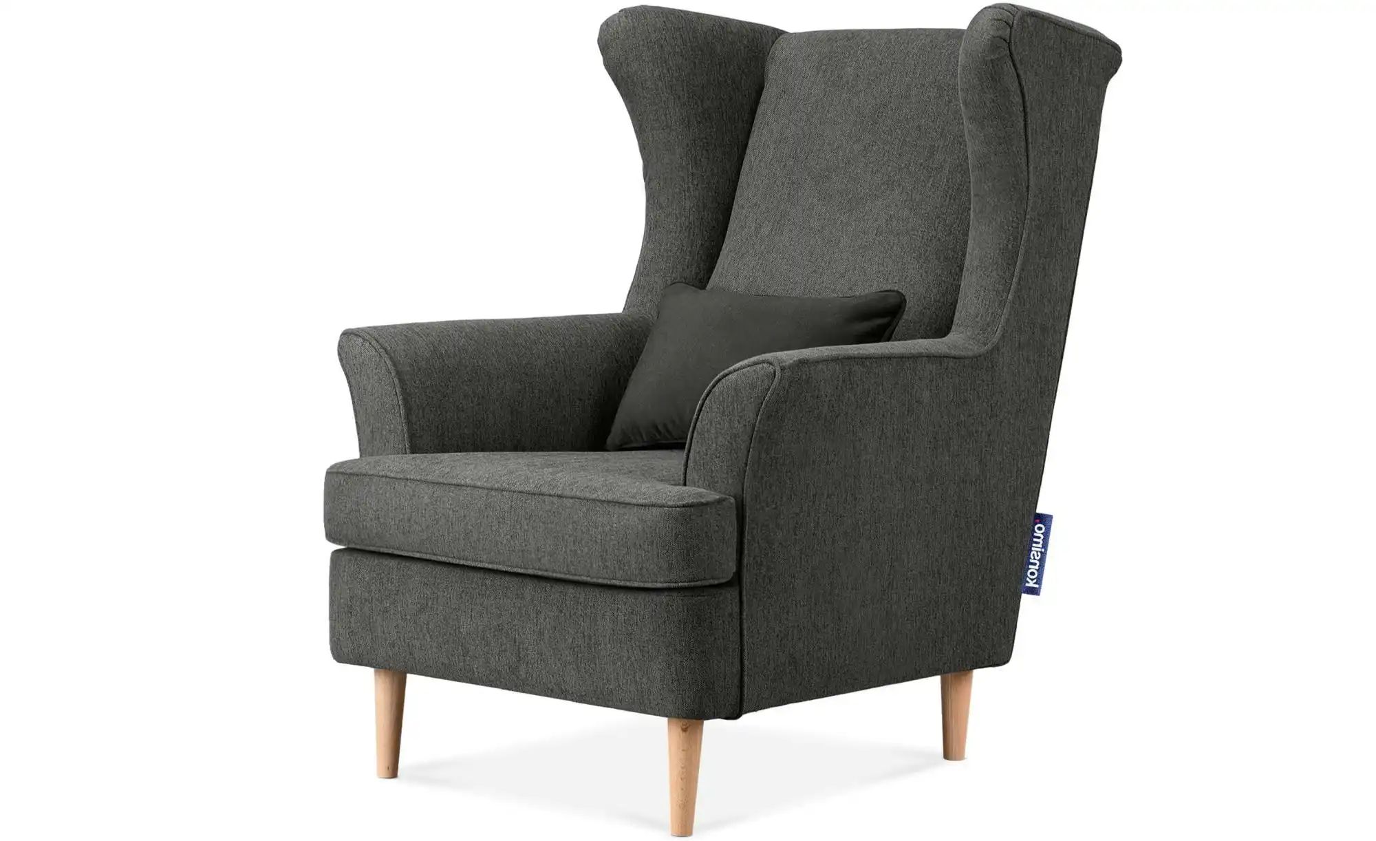 KONSIMO Ohrensessel  Stralis ¦ grau ¦ Maße (cm): B: 82 H: 108 Polstermöbel günstig online kaufen