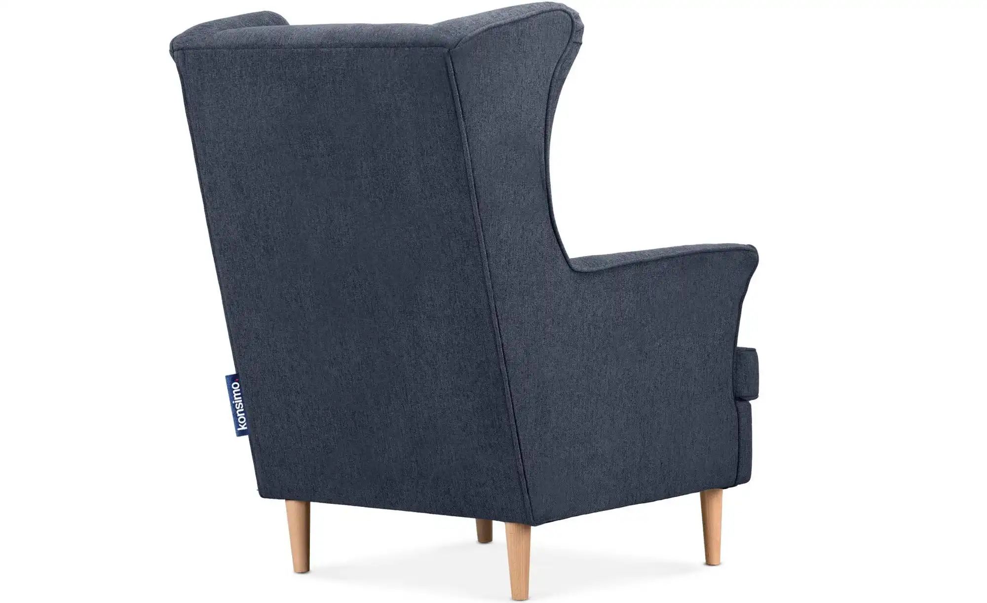 KONSIMO Ohrensessel  Stralis ¦ blau ¦ Maße (cm): B: 82 H: 108 Polstermöbel günstig online kaufen