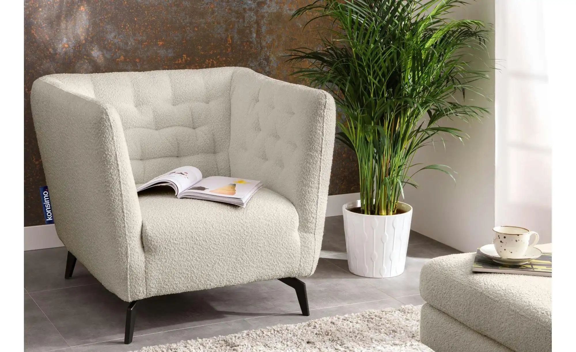 KONSIMO Sessel  Cordi ¦ creme ¦ Maße (cm): B: 103 H: 91 Polstermöbel > Sess günstig online kaufen