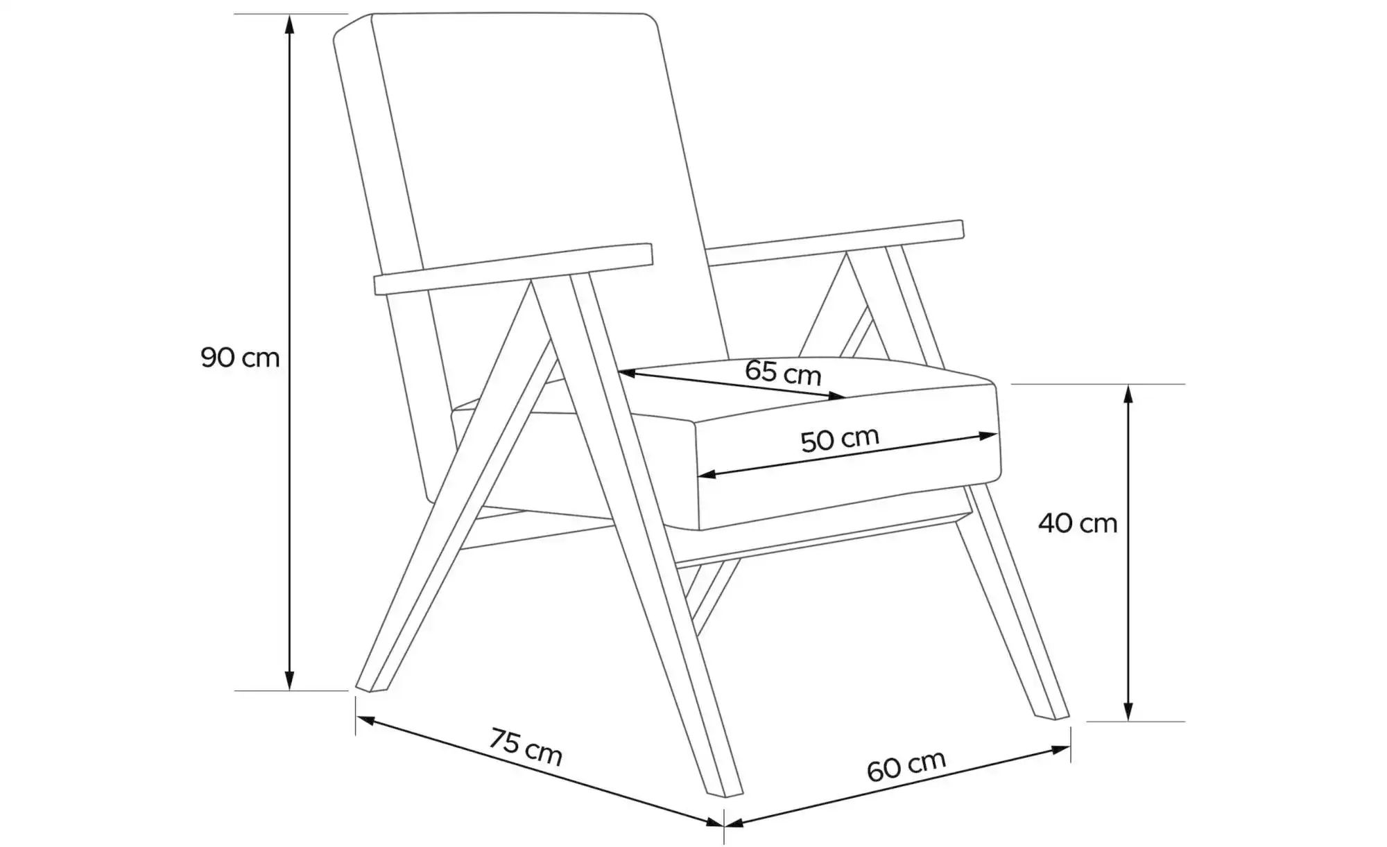 KONSIMO Sessel  Naset ¦ creme ¦ Maße (cm): B: 60 H: 90 Polstermöbel > Sesse günstig online kaufen