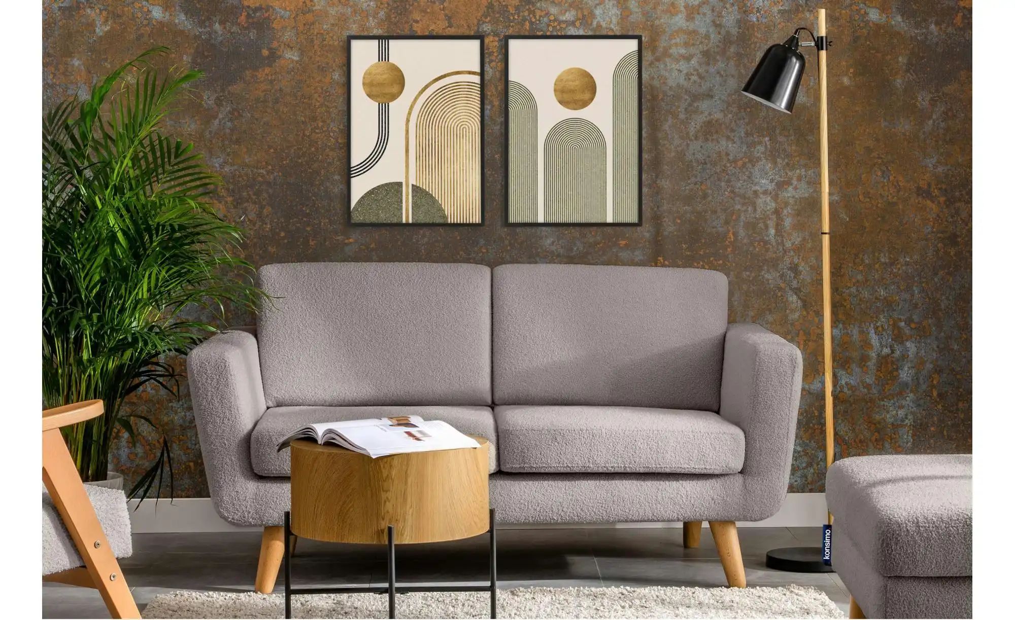 Thumbnail - KONSIMO Einzelsofa  Tagio ¦ grau ¦ Maße (cm): B: 154 H: 80 Polstermöbel > Sofas > 2-Sitzer - Höffner