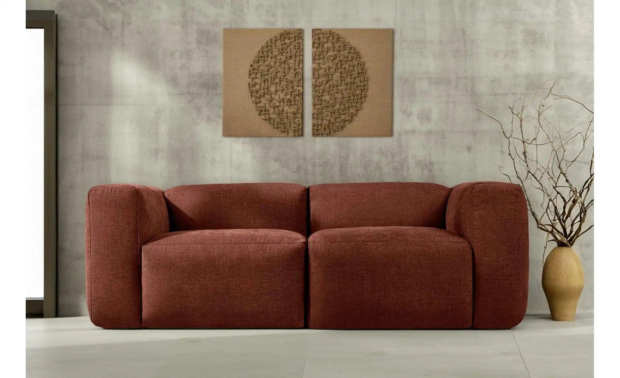 Thumbnail - KONSIMO Einzelsofa  Buffo ¦ orange ¦ Maße (cm): B: 210 H: 73 Polstermöbel > Sofas > 3-Sitzer - Höffner