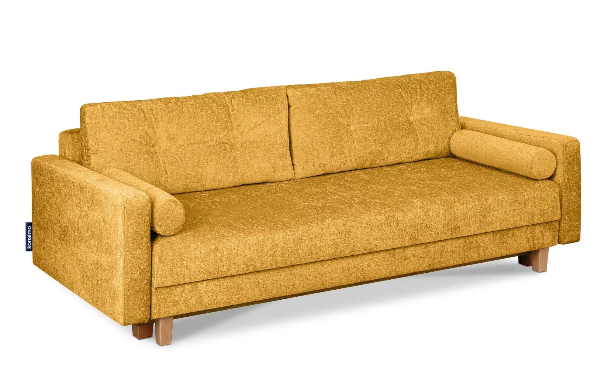 KONSIMO Einzelsofa  Eriso ¦ gelb ¦ Maße (cm): B: 220 H: 80 Polstermöbel > S günstig online kaufen