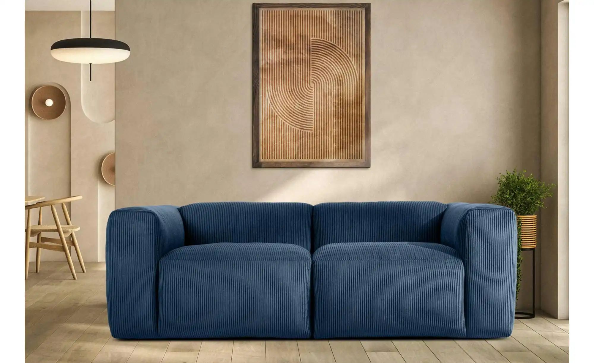 KONSIMO Einzelsofa  Buffo ¦ blau ¦ Maße (cm): B: 210 H: 73 Polstermöbel > S günstig online kaufen