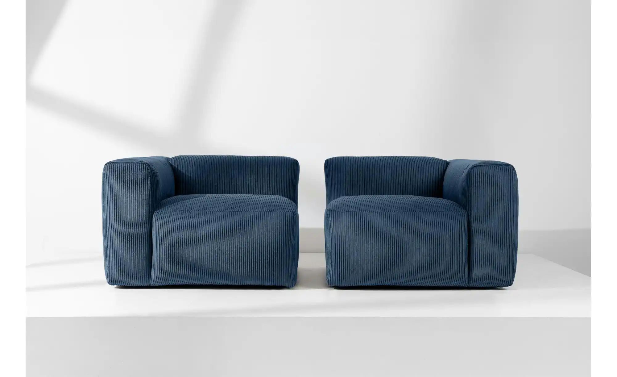 Thumbnail - KONSIMO Einzelsofa  Buffo ¦ blau ¦ Maße (cm): B: 210 H: 73 Polstermöbel > Sofas > 3-Sitzer - Höffner