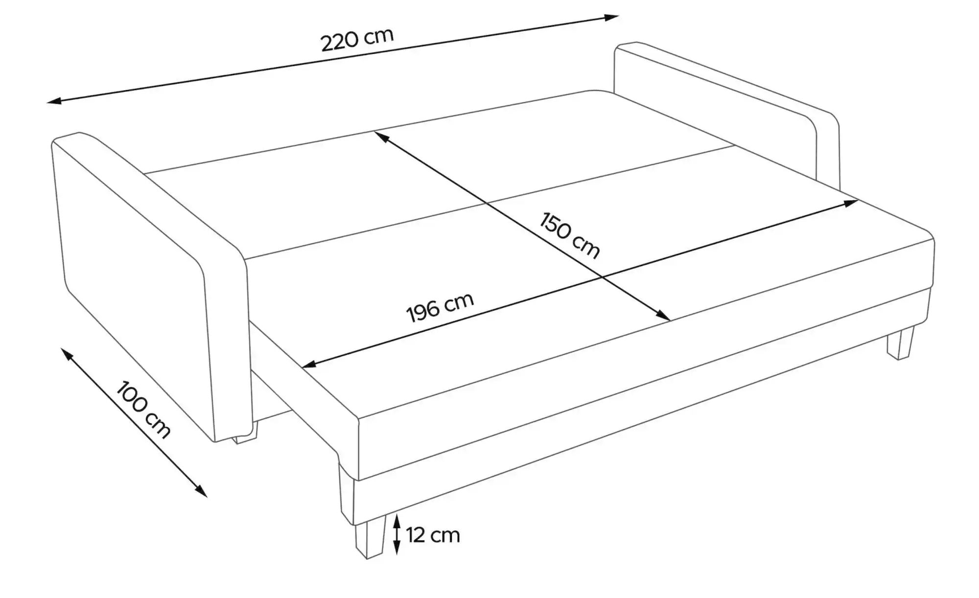 KONSIMO Einzelsofa  Eriso ¦ rot ¦ Maße (cm): B: 220 H: 80 Polstermöbel > So günstig online kaufen