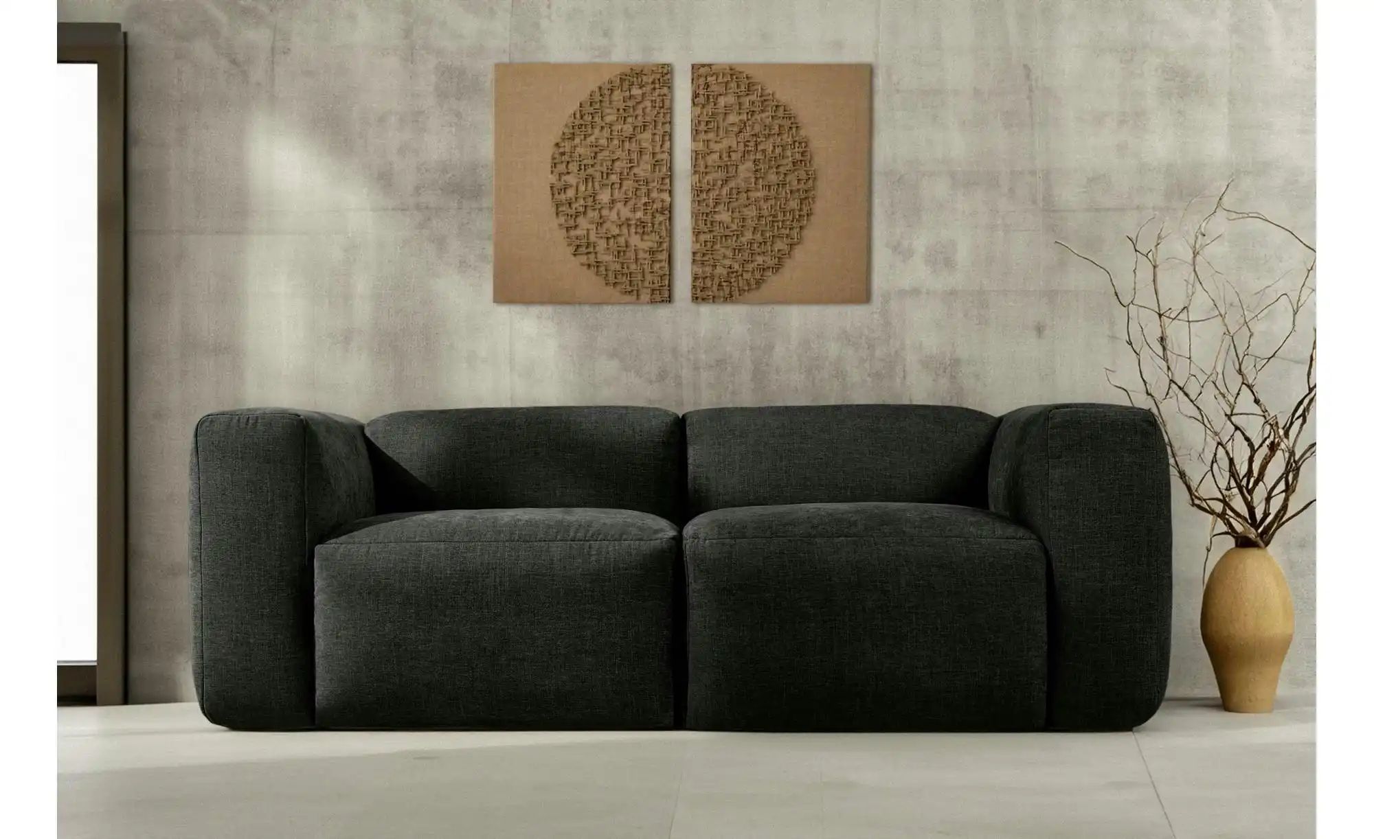 KONSIMO Einzelsofa  Buffo ¦ grau ¦ Maße (cm): B: 210 H: 73 Polstermöbel > S günstig online kaufen