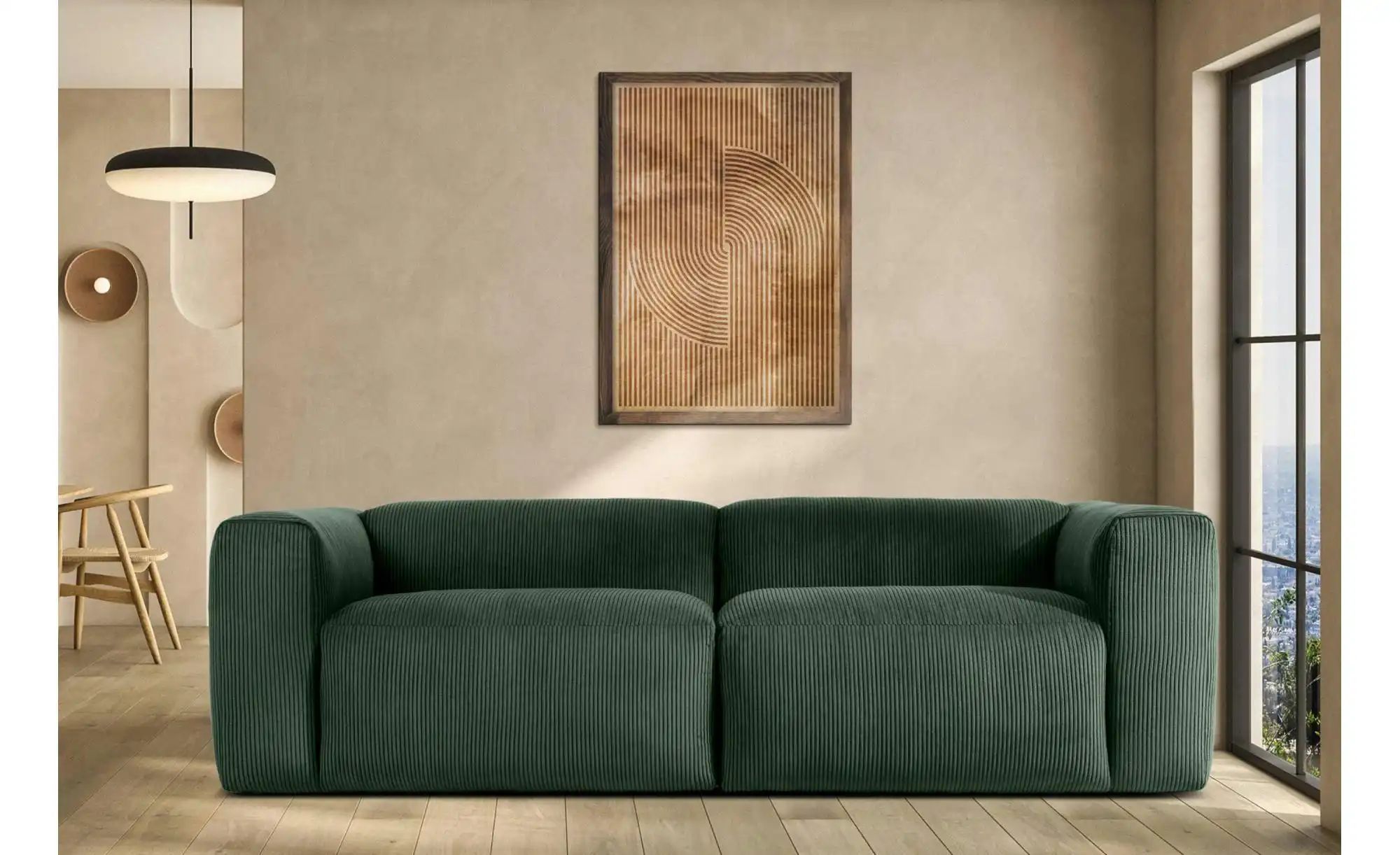 KONSIMO Einzelsofa  Buffo ¦ grün ¦ Maße (cm): B: 250 H: 73 Polstermöbel > S günstig online kaufen