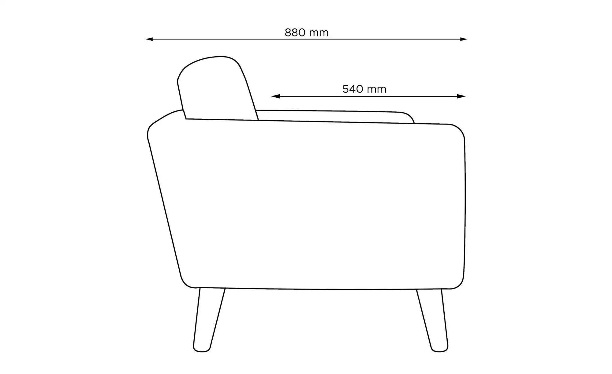 KONSIMO Einzelsofa  Tagio ¦ grau ¦ Maße (cm): H: 80 Polstermöbel > Sofas > günstig online kaufen