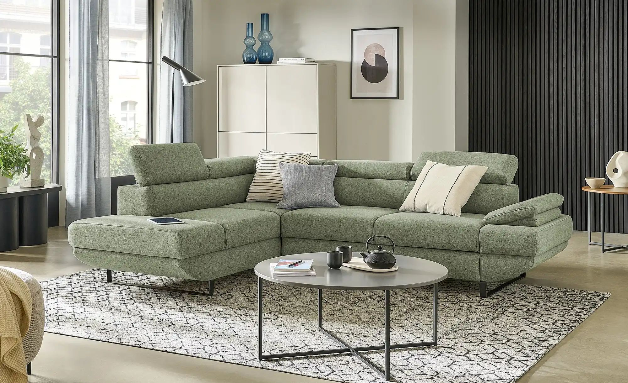 Thumbnail - switch Ecksofa  Gio ¦ grün ¦ Maße (cm): B: 263 H: 88 T: 200.0 Polstermöbel > Sofas > Ecksofas - Höffner