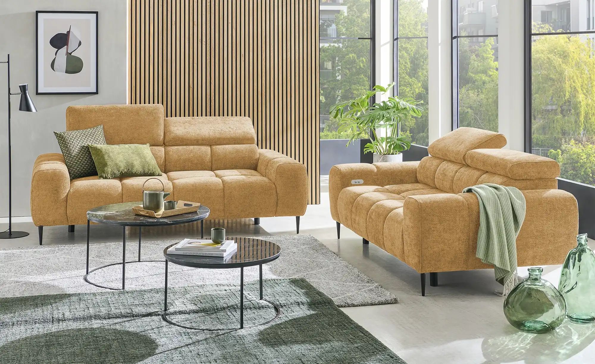 Thumbnail - switch Einzelsofa Plaza ¦ gelb ¦ Maße (cm): B: 212 H: 99 T: 105.0 Polstermöbel > Sofas > 3-Sitzer - Höffner