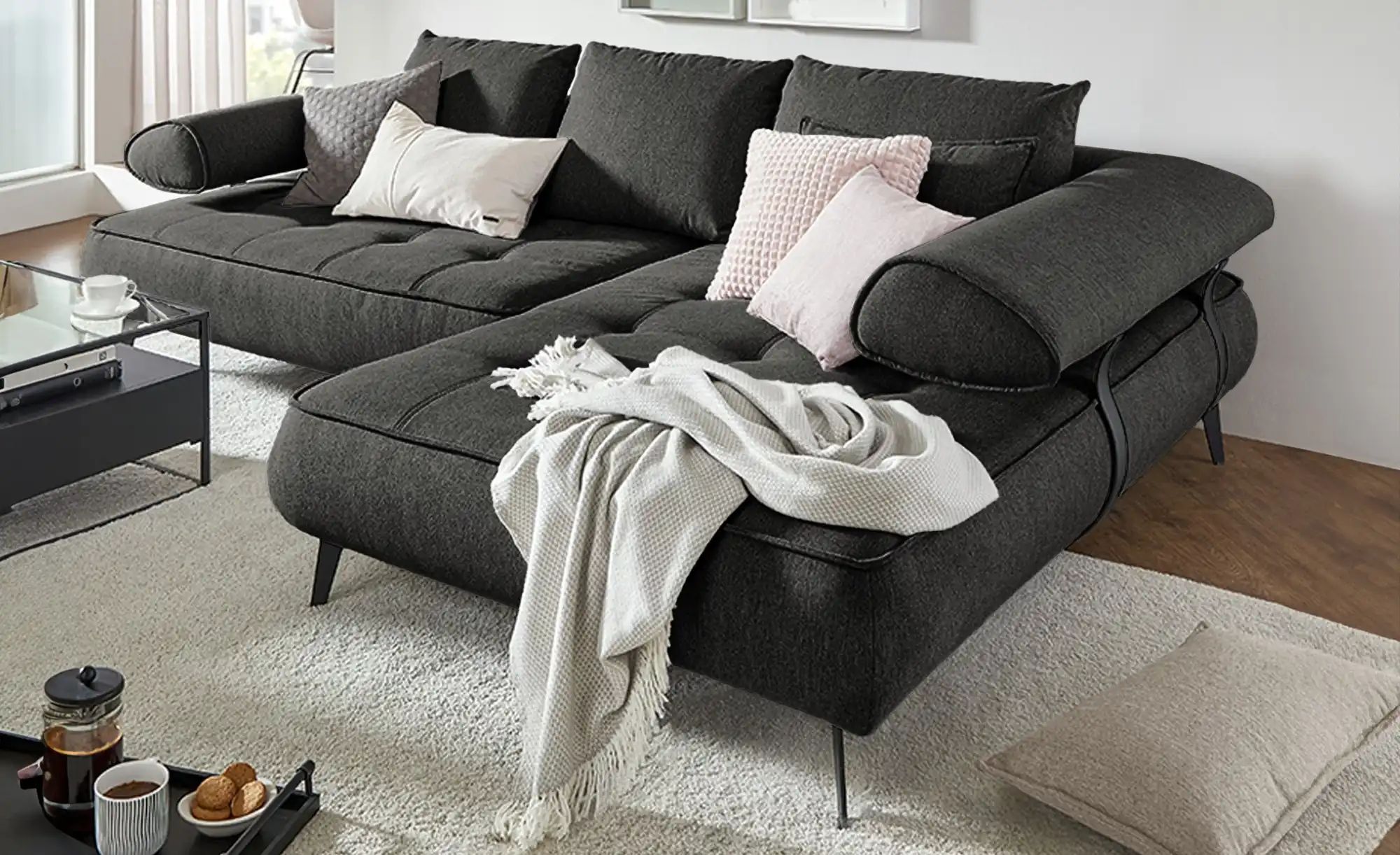 switch Ecksofa  Seledo ¦ schwarz ¦ Maße (cm): B: 284 H: 88 T: 193.0 Polster günstig online kaufen