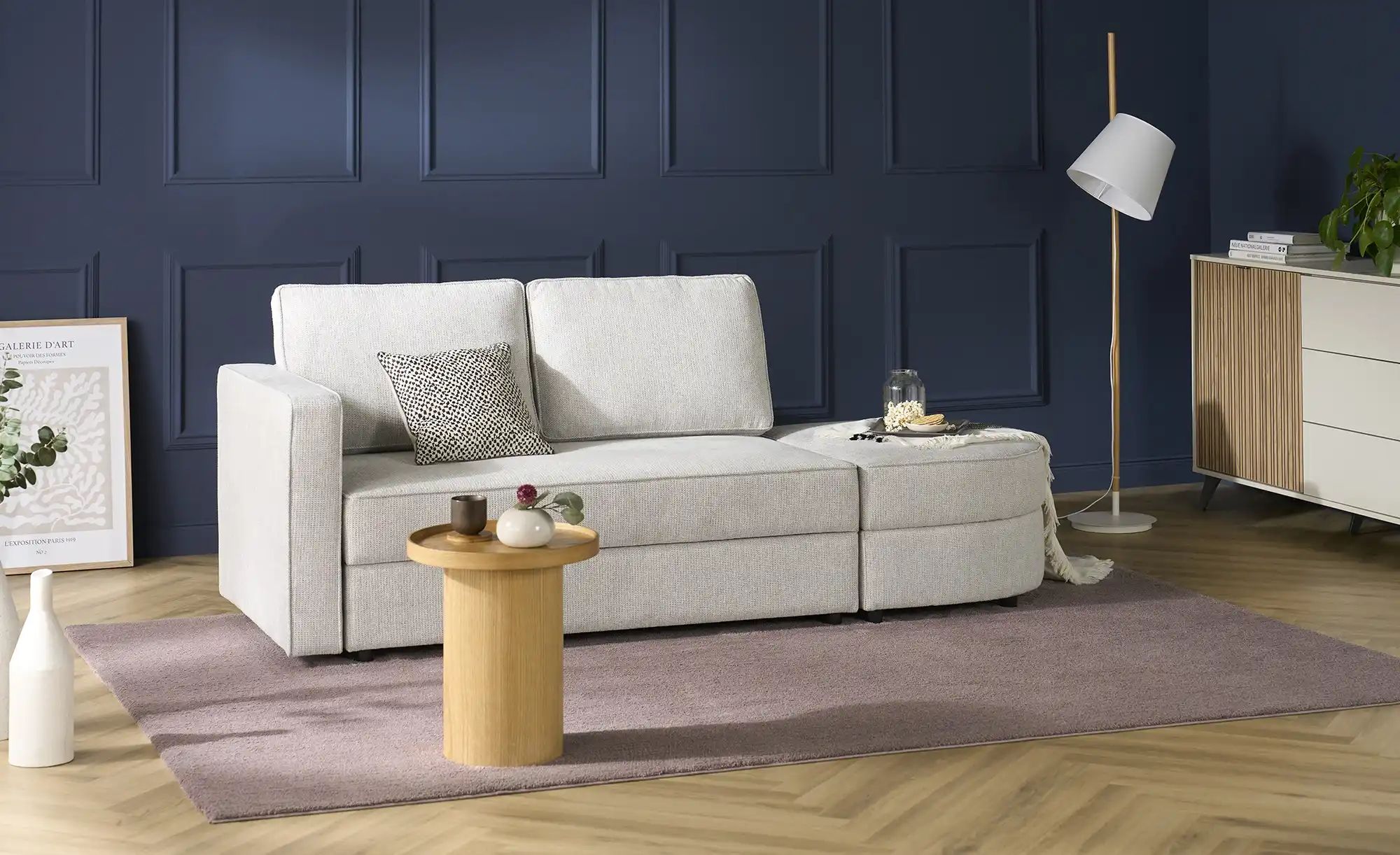 Sofa 2-sitzig mit Hocker  Arjana ¦ Maße (cm): B: 217 H: 91 T: 92.0 Polsterm günstig online kaufen