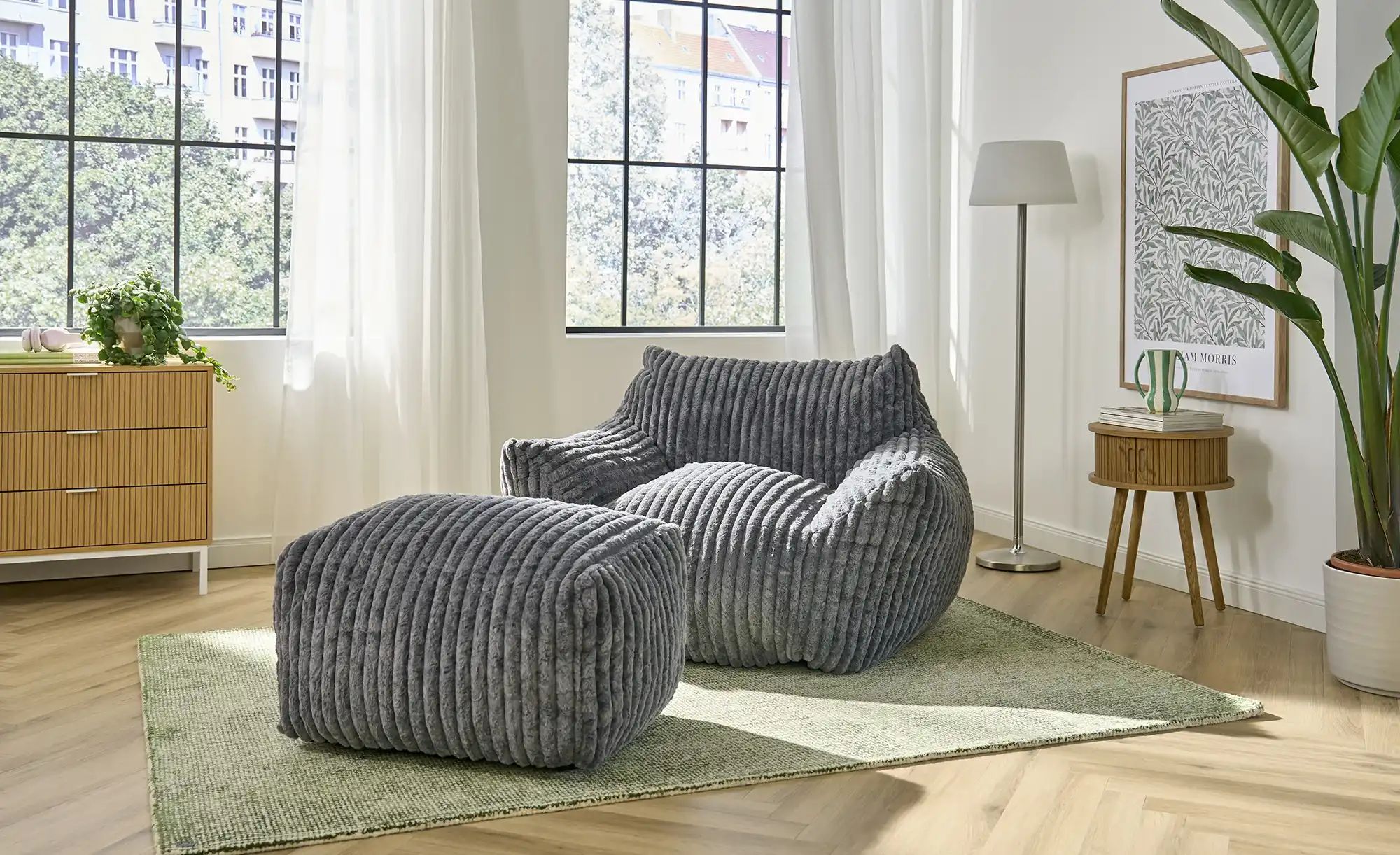 Thumbnail - Sessel vakuumiert Sashenka ¦ grau ¦ Maße (cm): B: 116 H: 75 T: 110.0 Polstermöbel > Sessel > Polstersessel - Höffner