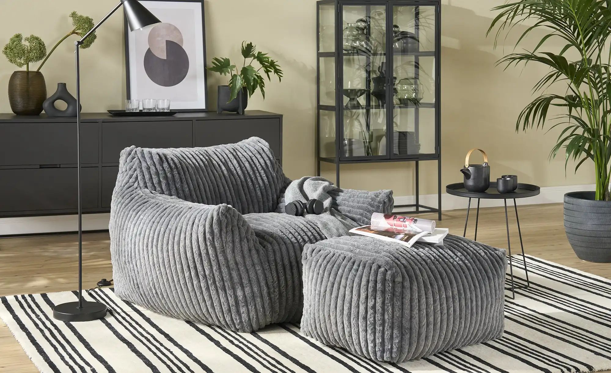 Thumbnail - Sessel vakuumiert Sashenka ¦ grau ¦ Maße (cm): B: 116 H: 75 T: 110.0 Polstermöbel > Sessel > Relaxsessel - Höffner