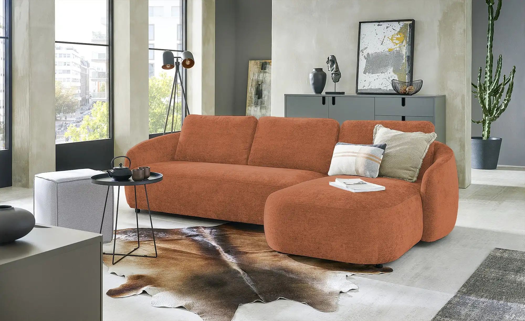 SOHO Ecksofa  Olbina ¦ kupfer ¦ Maße (cm): B: 287 H: 80 T: 165.0 Polstermöb günstig online kaufen