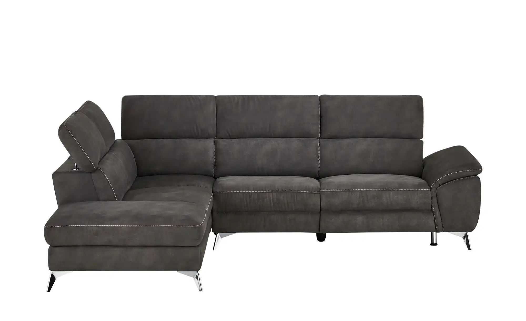 uno Ecksofa  Danae ¦ grau ¦ Maße (cm): B: 281 H: 80 T: 222.0 Polstermöbel > günstig online kaufen