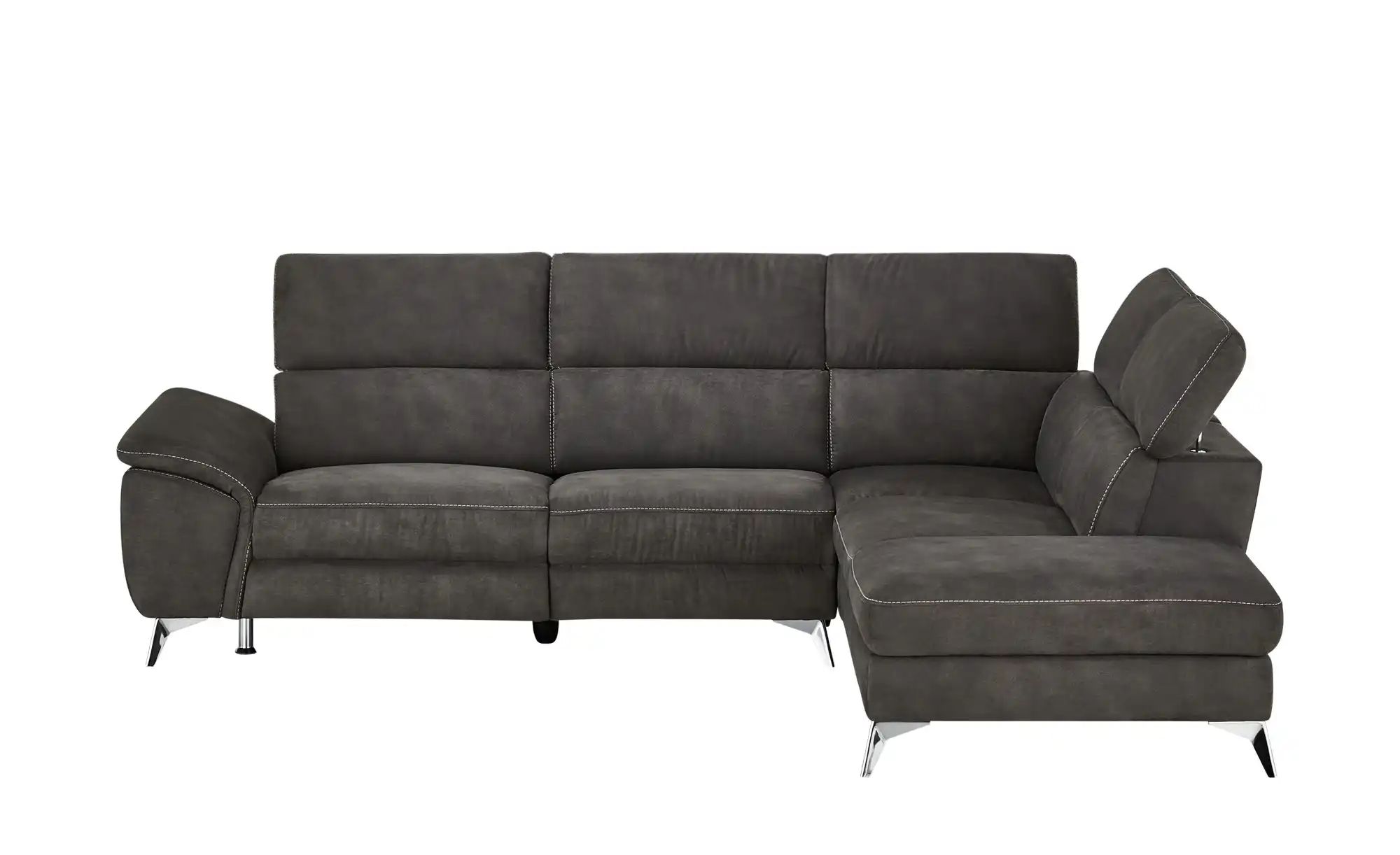uno Ecksofa  Danae ¦ grau ¦ Maße (cm): B: 281 H: 80 T: 222.0 Polstermöbel > günstig online kaufen