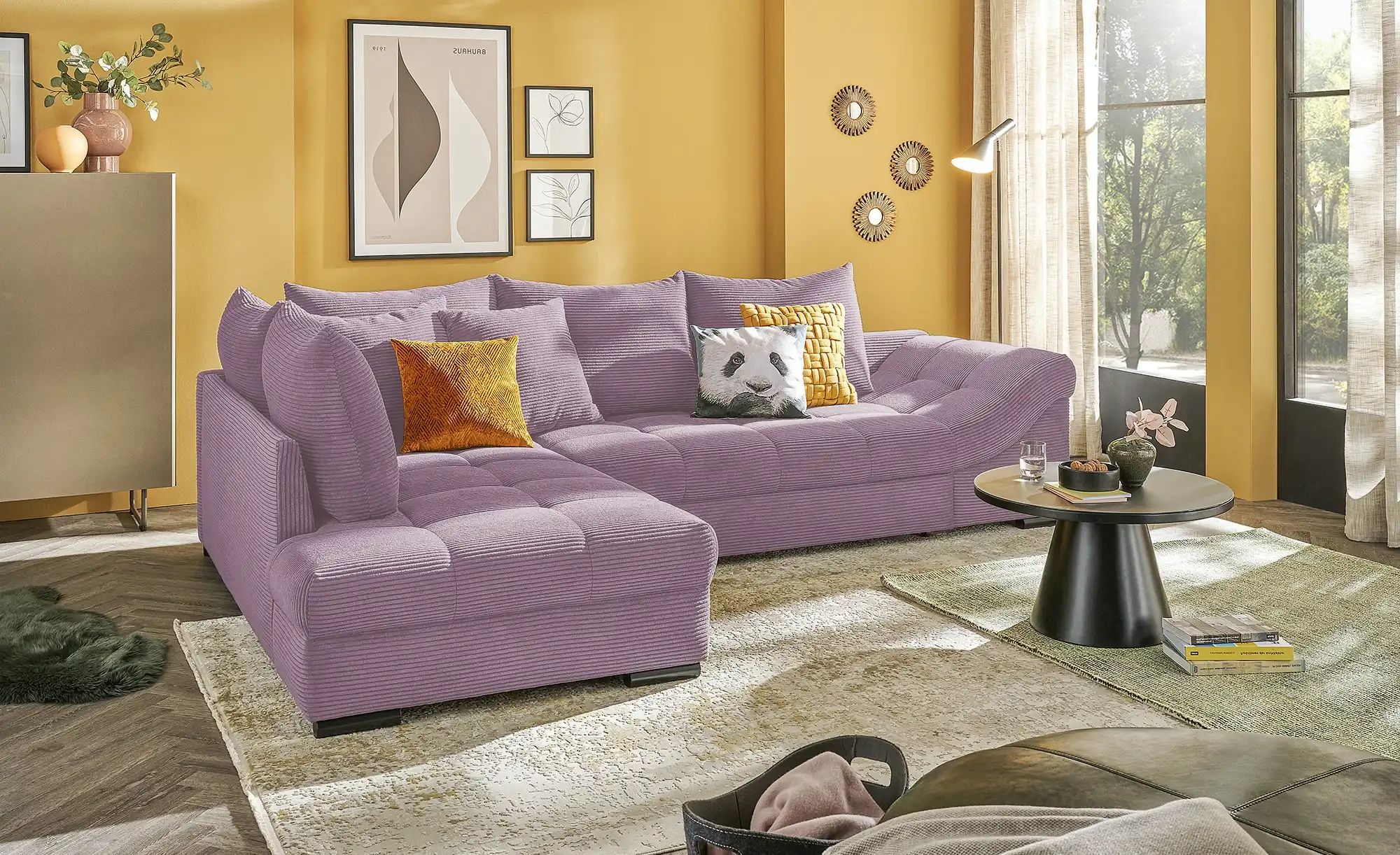 Thumbnail - bobb Ecksofa Allegro ¦ lila/violett ¦ Maße (cm): B: 303 H: 92 T: 202.0 Polstermöbel > Sofas > Ecksofas - Höffner