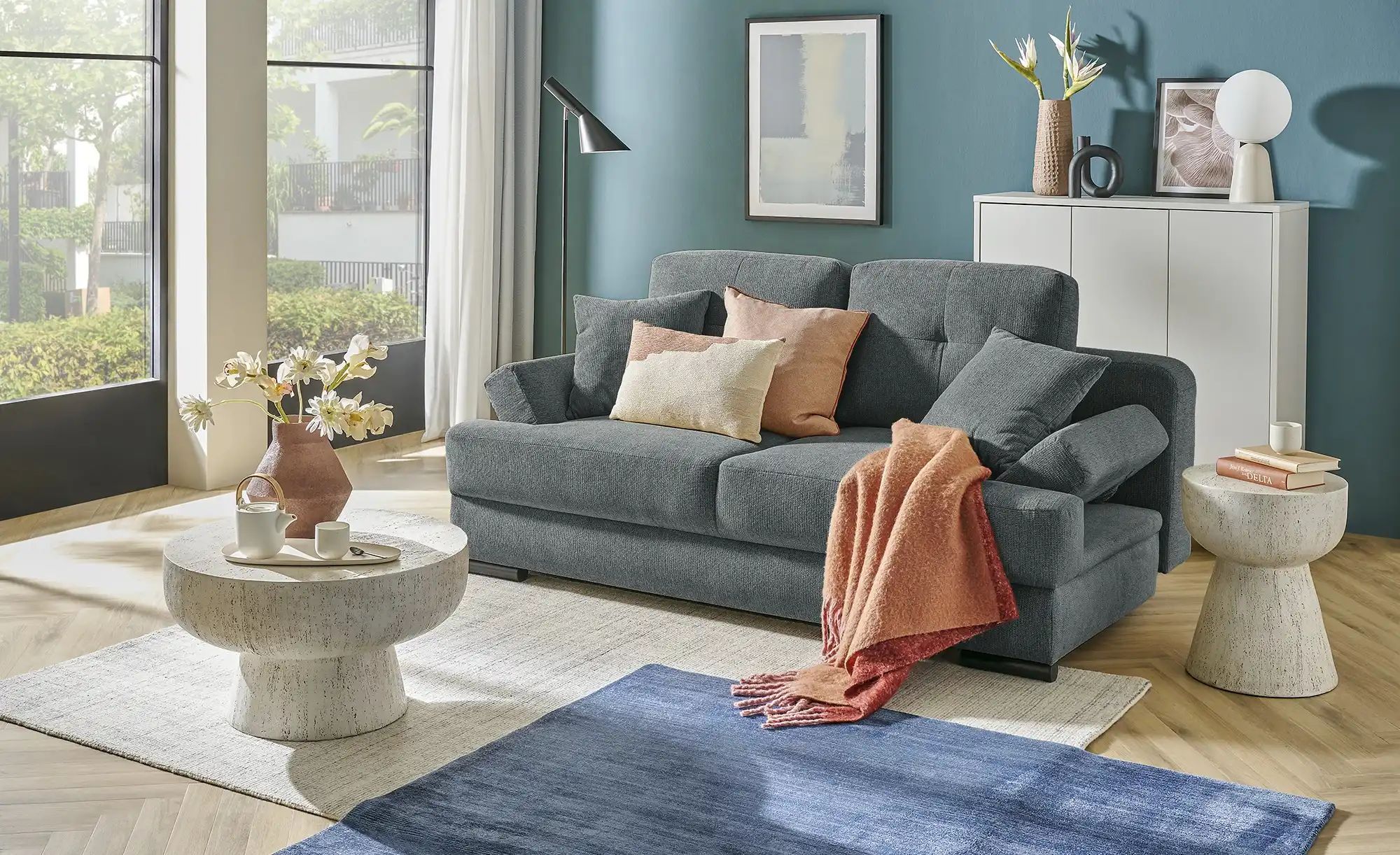bobb Schlafsofa  Gaida de Luxe ¦ grau ¦ Maße (cm): B: 203 H: 94 T: 112.0 Po günstig online kaufen