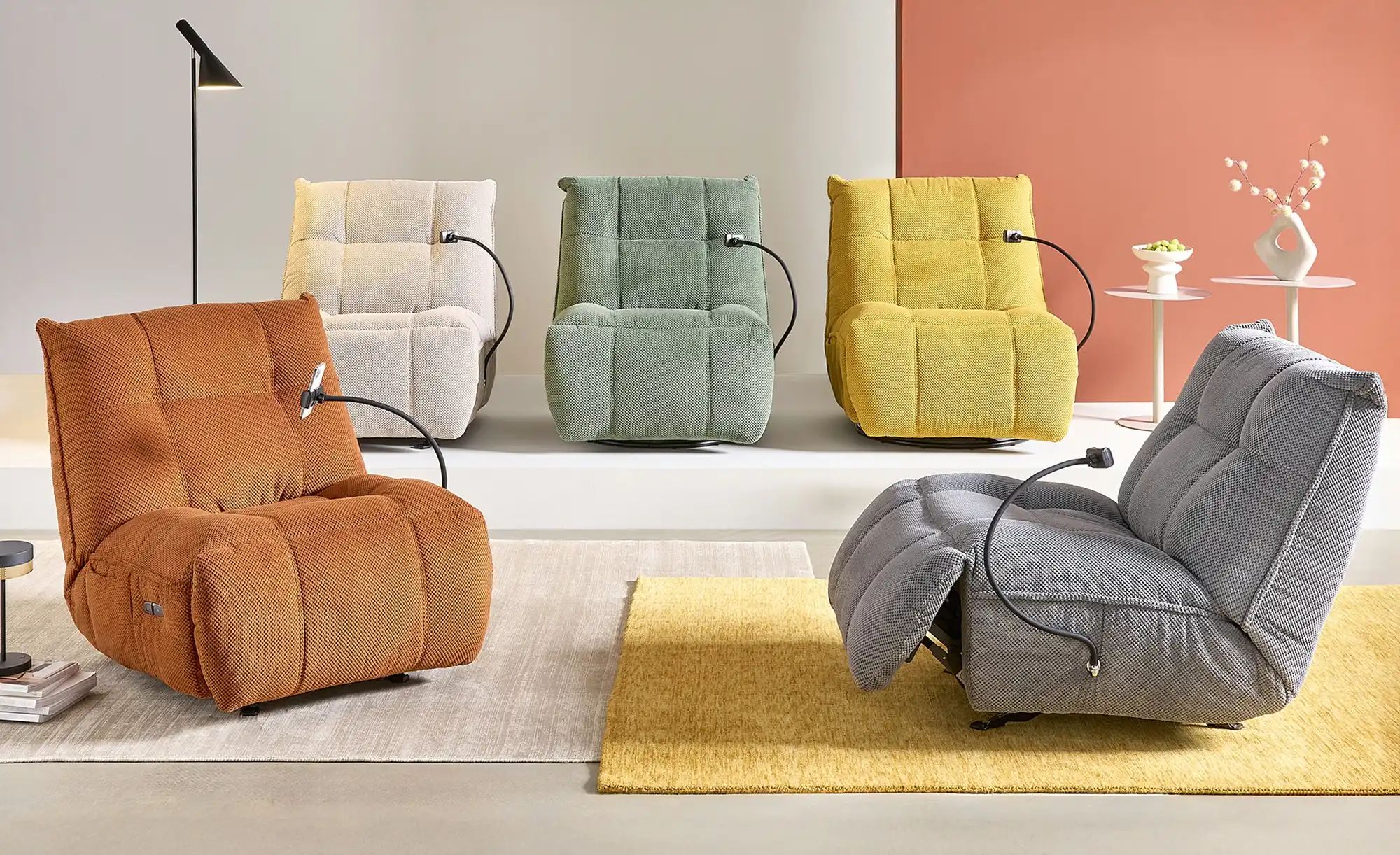 uno Sessel Relaxfunktion Tokyo ¦ gelb ¦ Maße (cm): B: 87 H: 91 T: 106.0 Pol günstig online kaufen