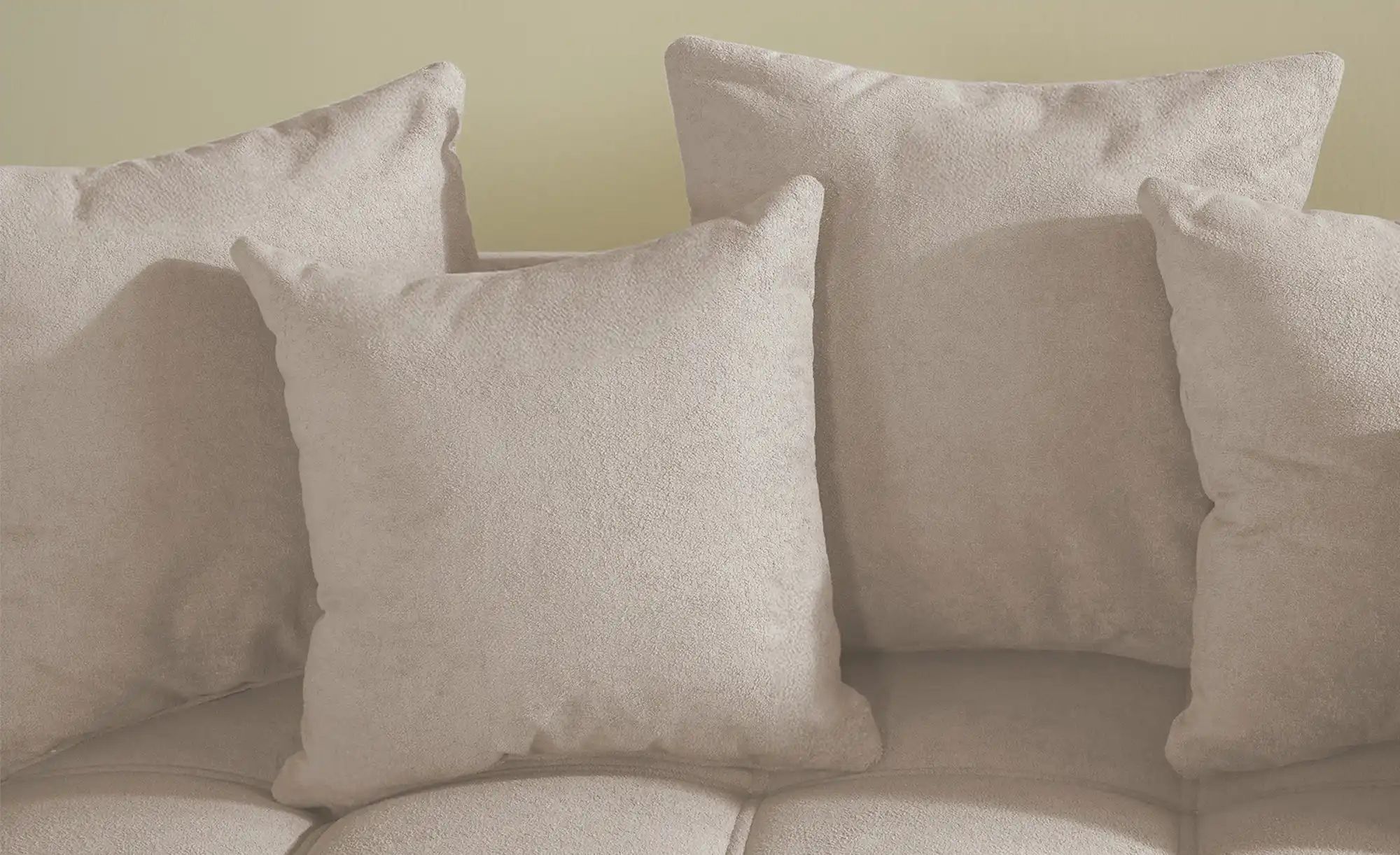 smart Ecksofa  Hanalie ¦ beige ¦ Maße (cm): B: 340 H: 95 T: 226.0 Polstermö günstig online kaufen