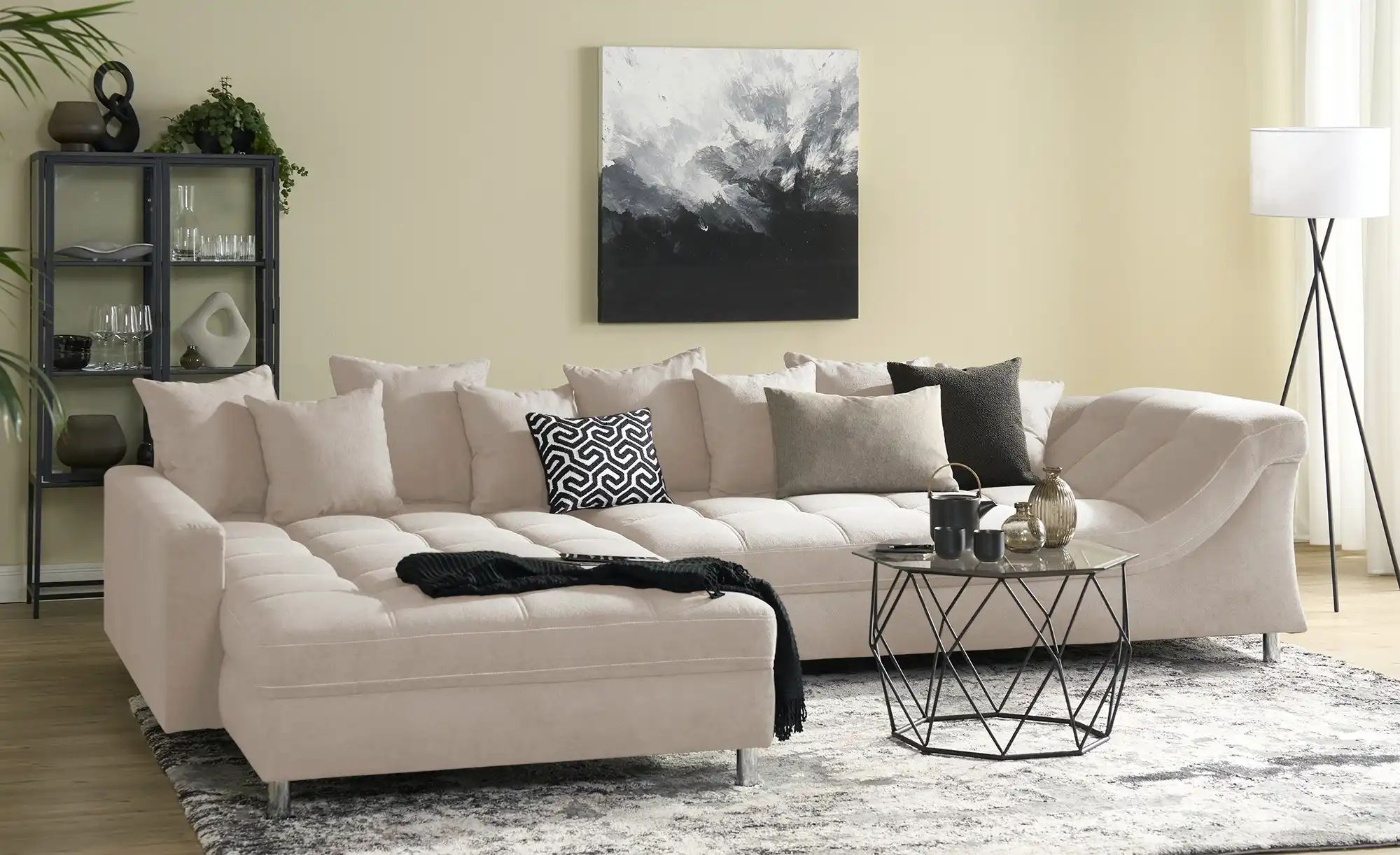 Thumbnail - smart Ecksofa Hanalie ¦ beige ¦ Maße (cm): B: 340 H: 95 T: 226.0 Polstermöbel > Sofas > 3-Sitzer - Höffner