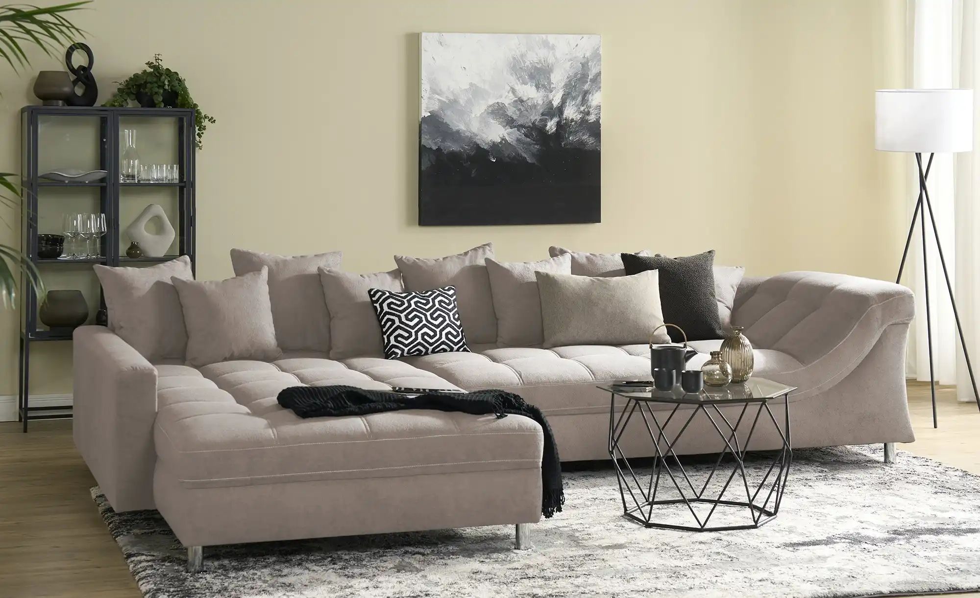 Thumbnail - smart Ecksofa  Hanalie ¦ beige ¦ Maße (cm): B: 340 H: 95 T: 226.0 Polstermöbel > Sofas > 3-Sitzer - Höffner