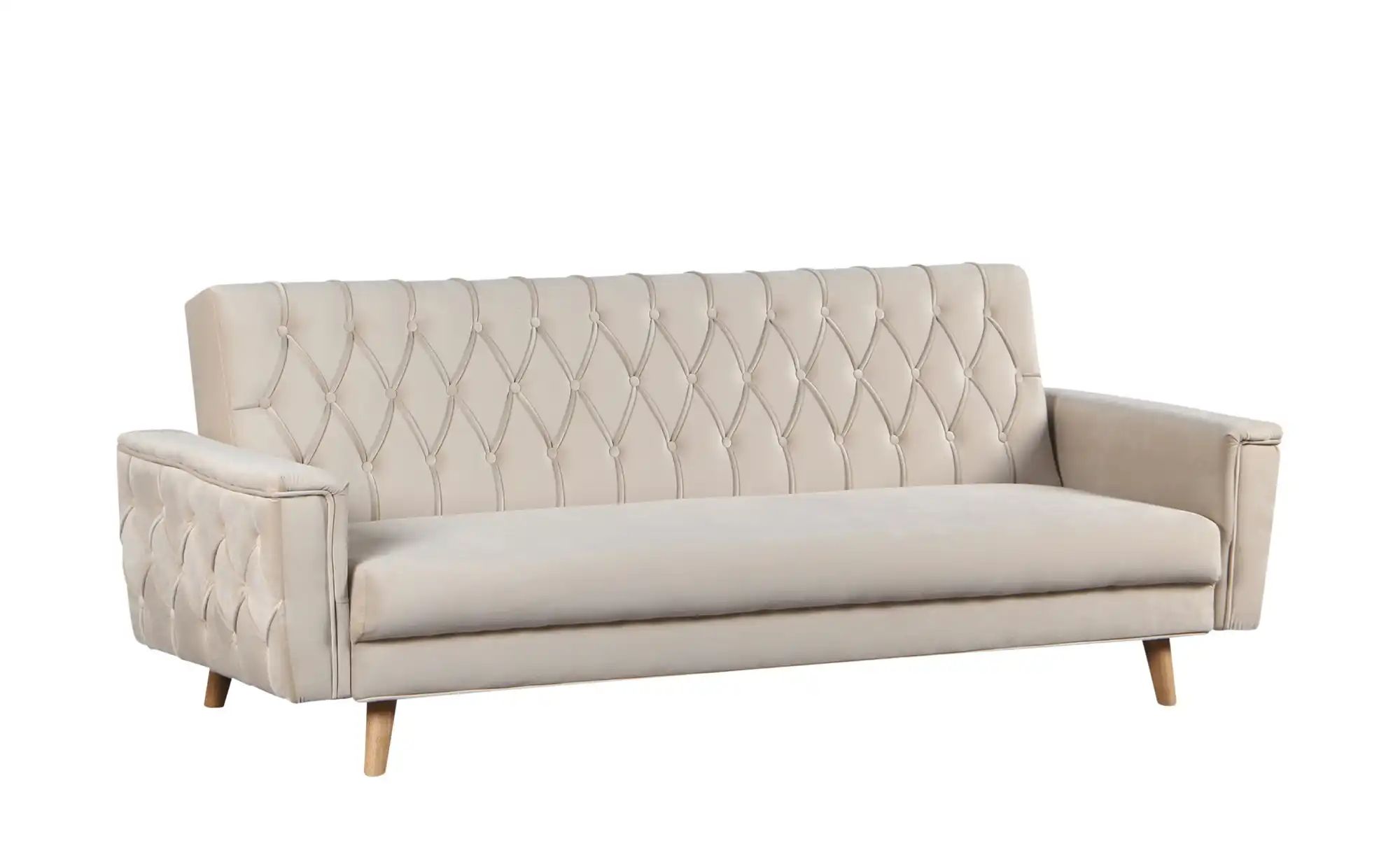Schlafsofa  Johanetta ¦ creme ¦ Maße (cm): B: 214 H: 83 T: 106.0 Polstermöb günstig online kaufen
