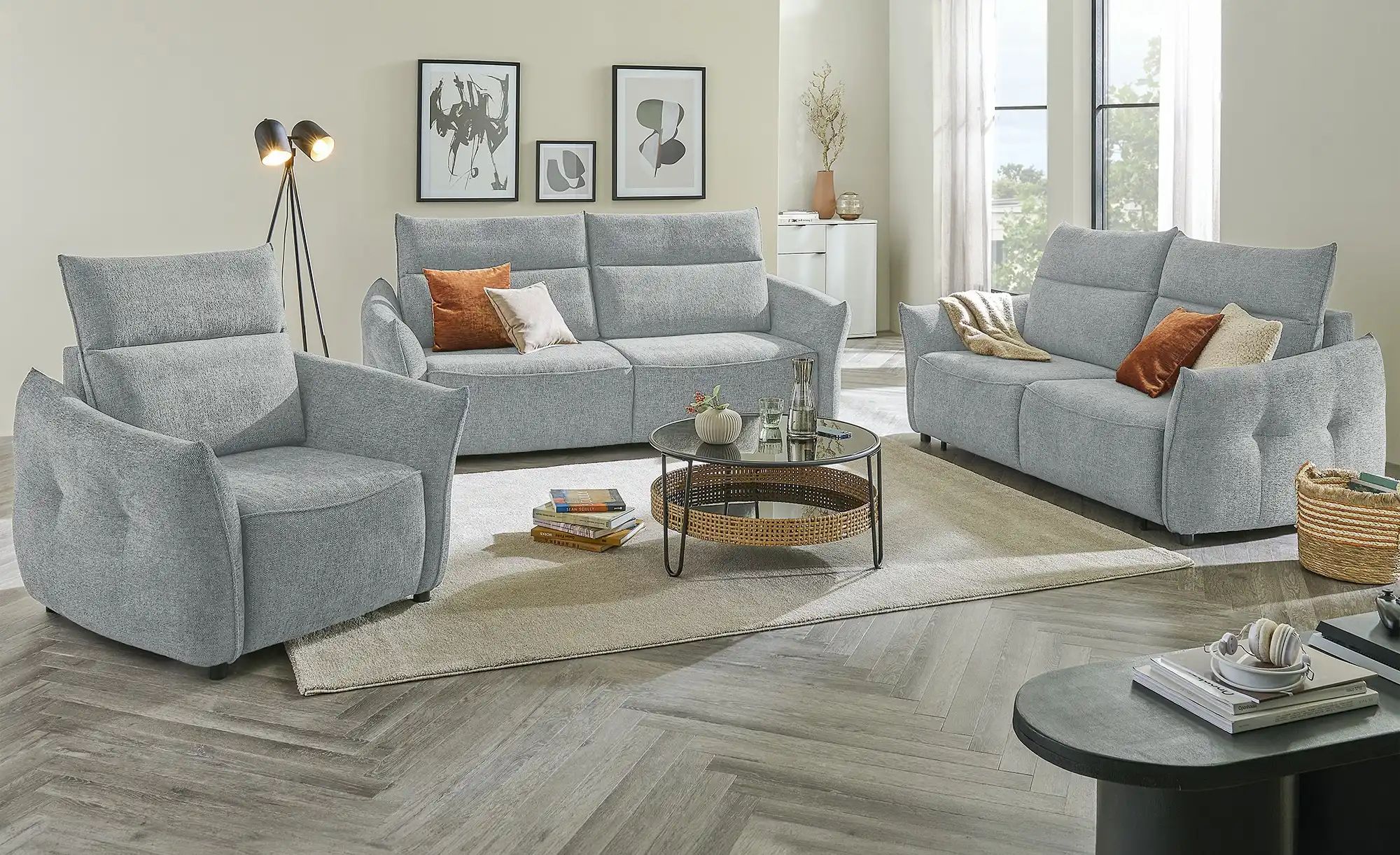 smart Big Sofa  Linda ¦ grau ¦ Maße (cm): B: 226 H: 78 T: 100.0 Polstermöbe günstig online kaufen