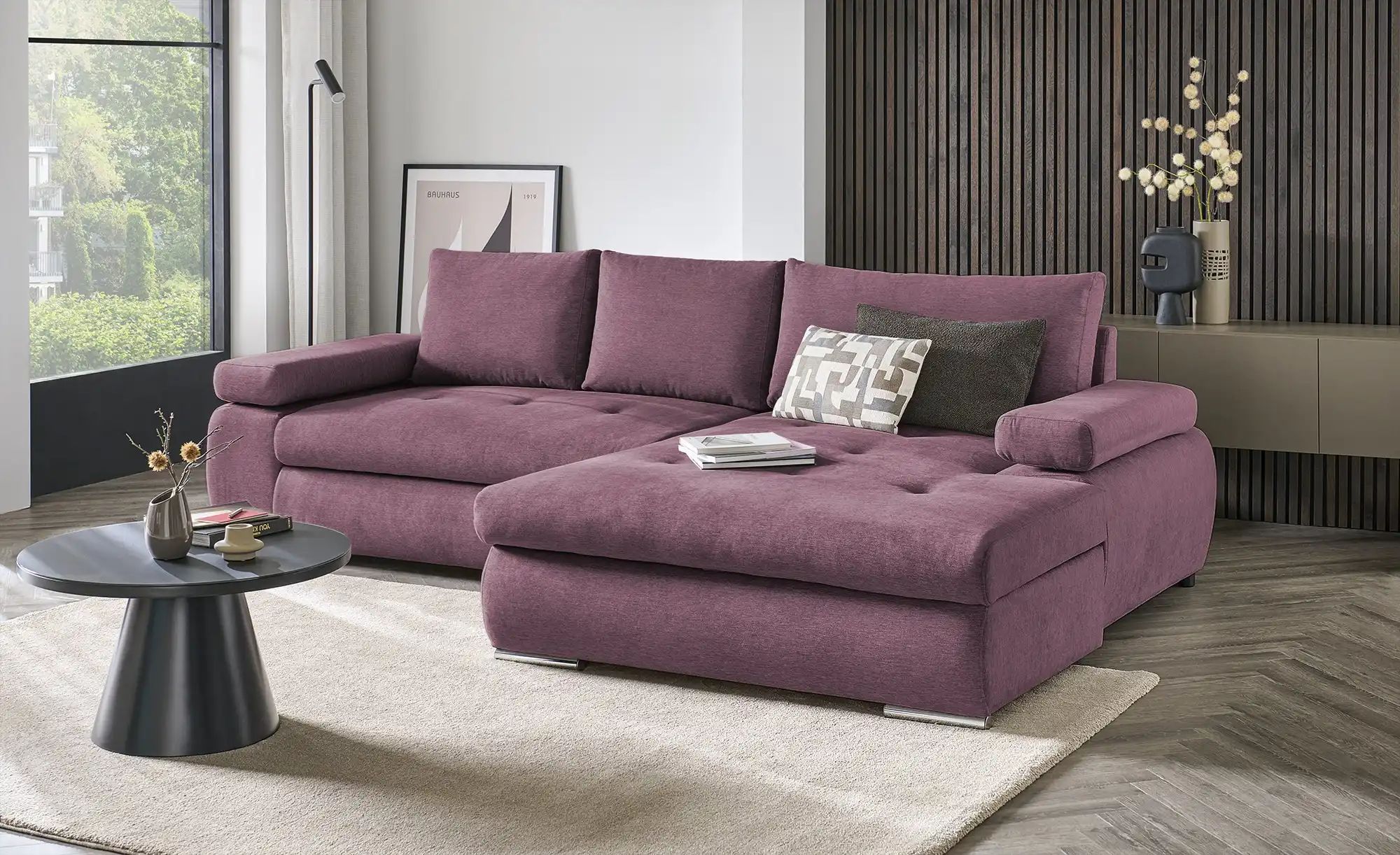 smart Ecksofa  Ibby ¦ lila/violett ¦ Maße (cm): B: 294 H: 73 T: 173.0 Polst günstig online kaufen