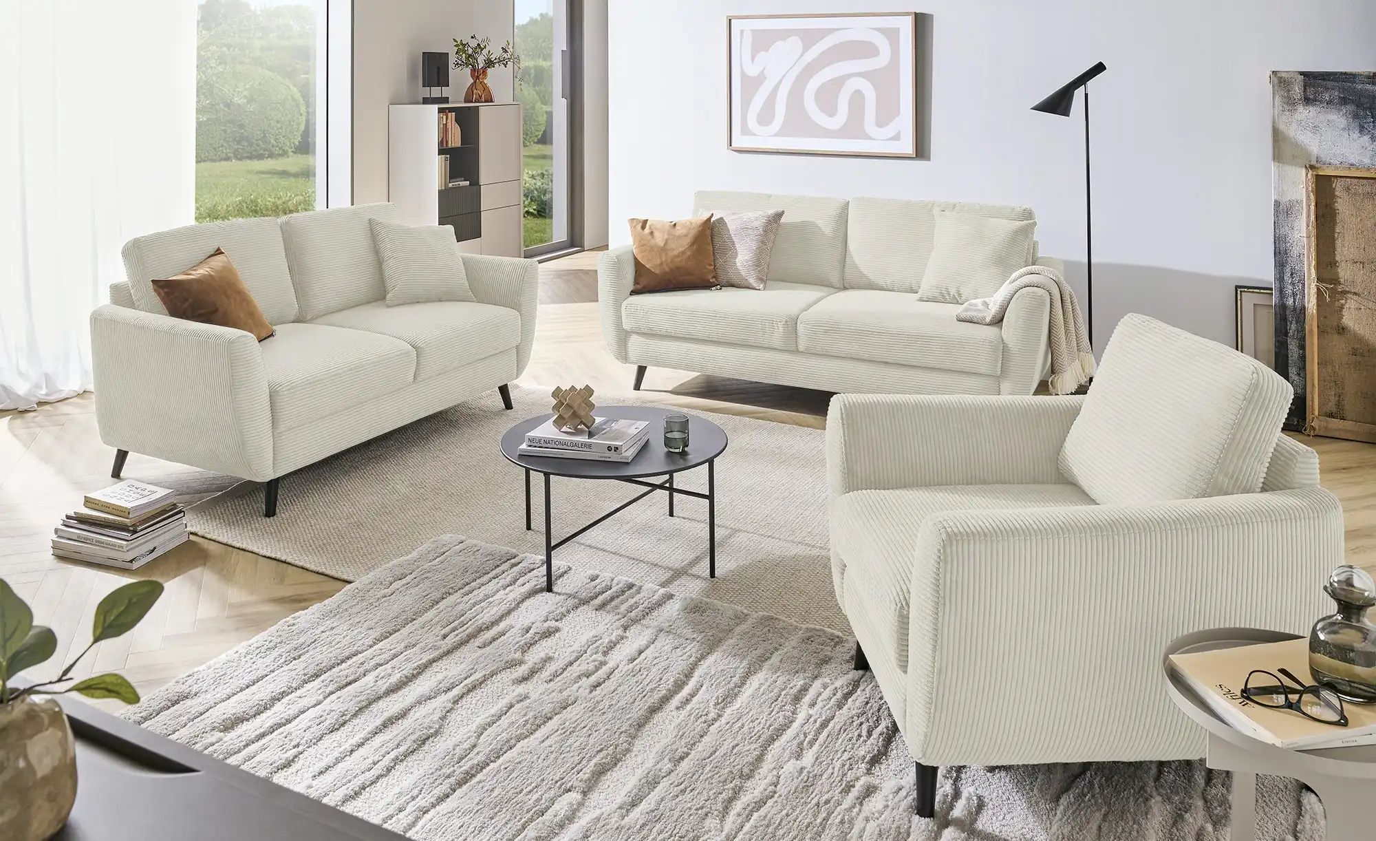 Thumbnail - smart Einzelsofa Wanja ¦ creme ¦ Maße (cm): B: 178 H: 90 T: 90.0 Polstermöbel > Sofas > 2-Sitzer - Höffner