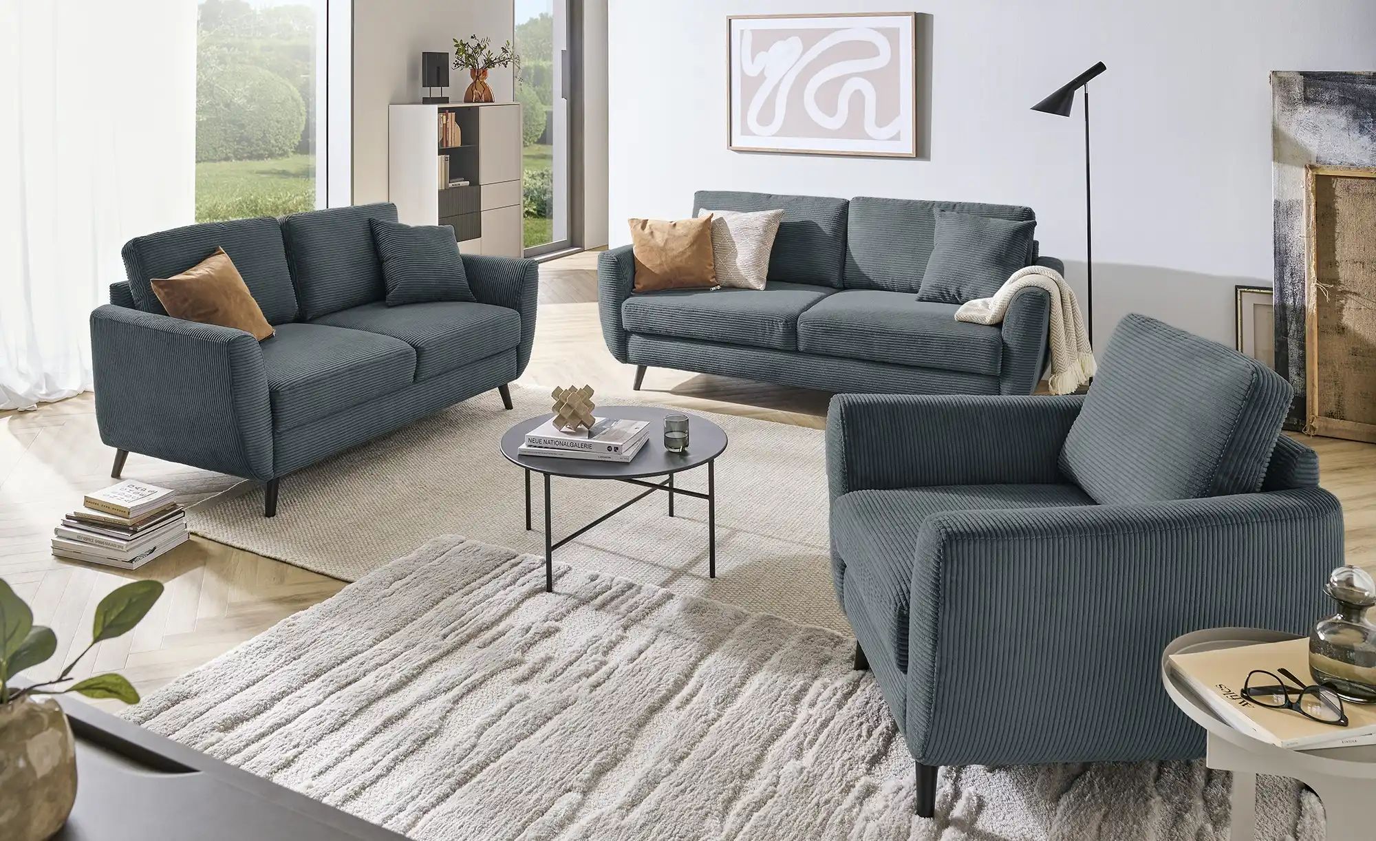 Thumbnail - smart Einzelsofa  Wanja ¦ grau ¦ Maße (cm): B: 178 H: 90 T: 90.0 Polstermöbel > Sofas > 2-Sitzer - Höffner