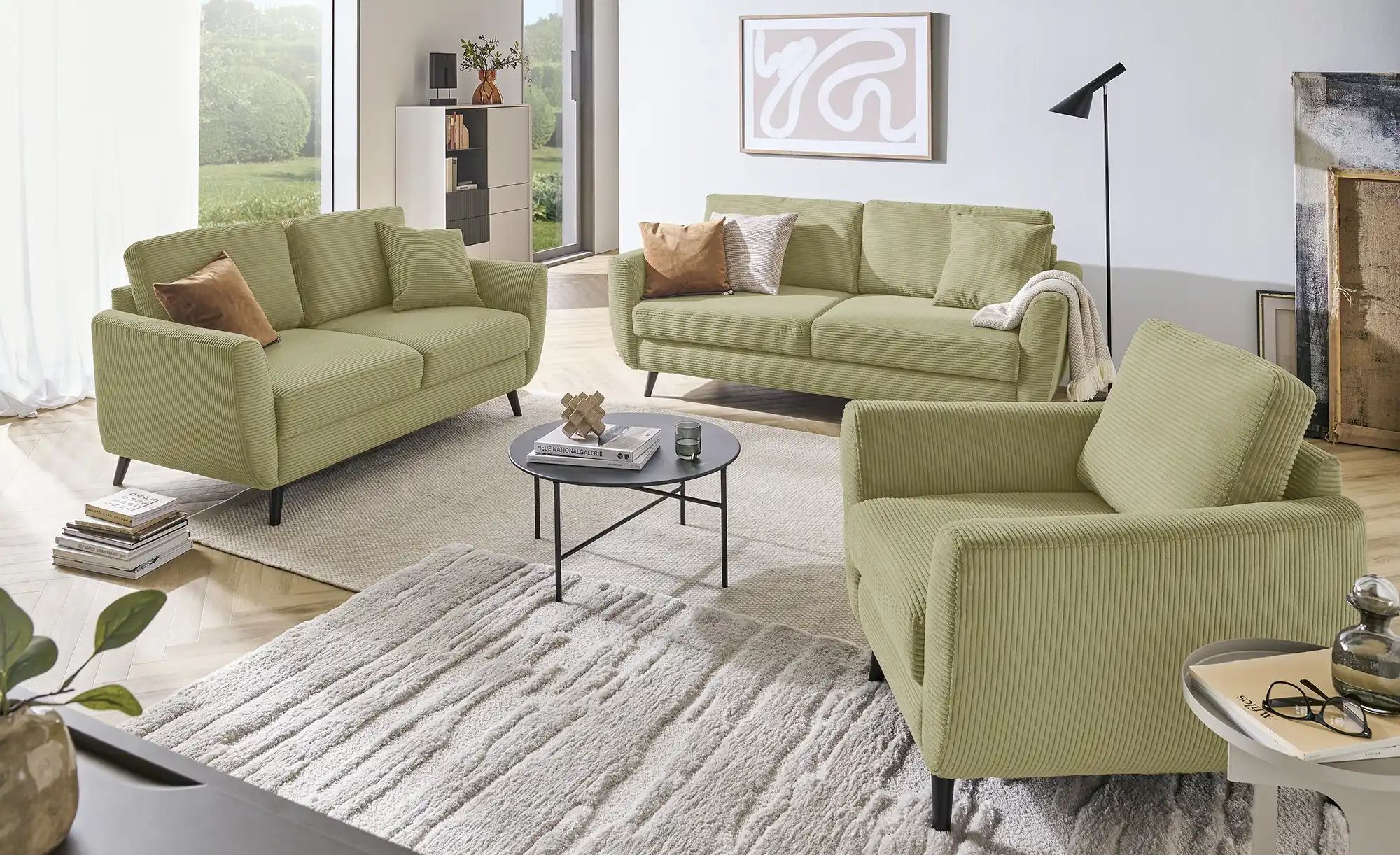 Thumbnail - smart Einzelsofa Wanja ¦ grün ¦ Maße (cm): B: 210 H: 90 T: 90.0 Polstermöbel > Sofas > 2-Sitzer - Höffner