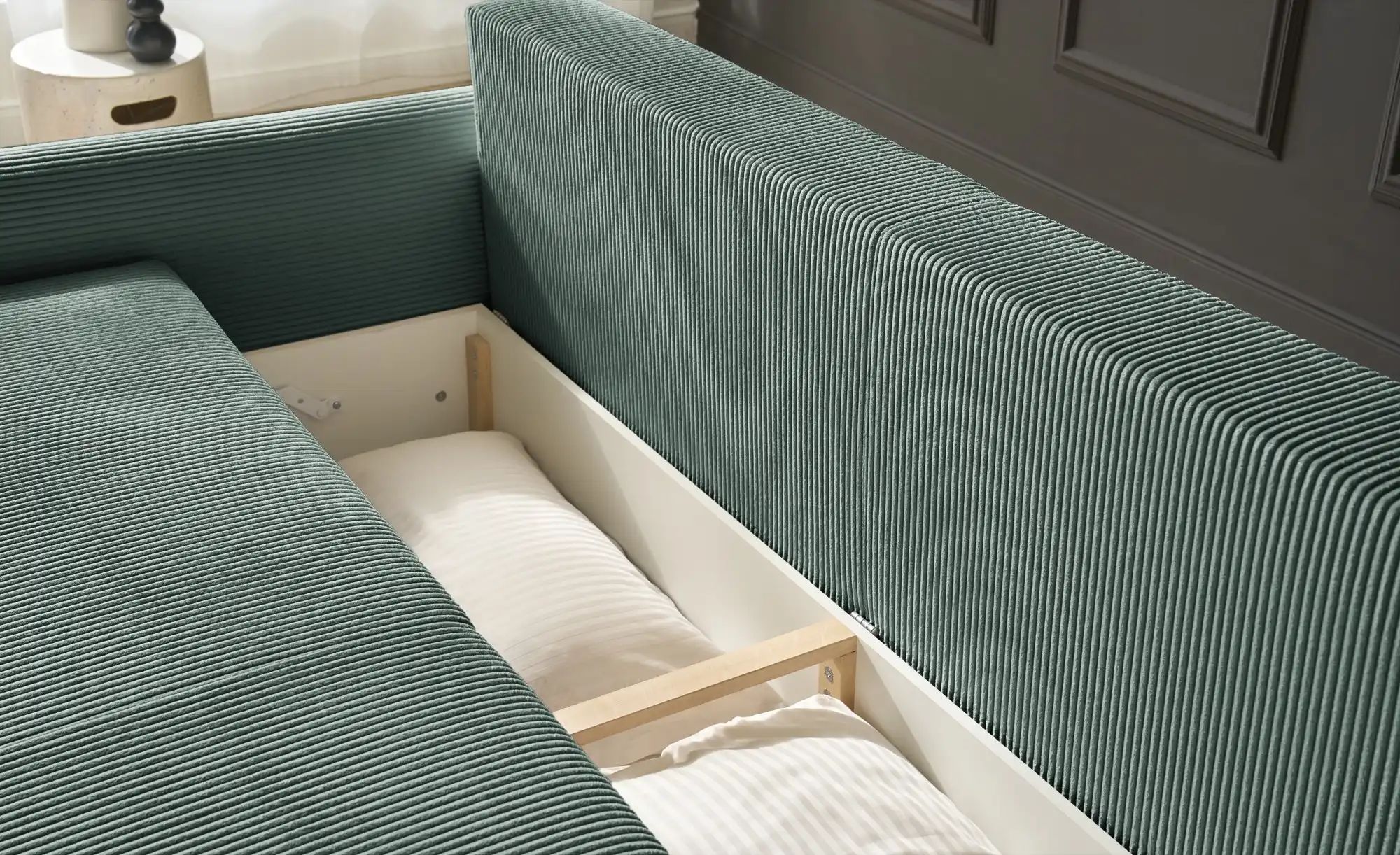 Thumbnail - Big Sofa mit Funktion  Malyn II ¦ grün ¦ Maße (cm): B: 232 H: 88 T: 100.0 Polstermöbel > Sofas > 2-Sitzer - Höffner