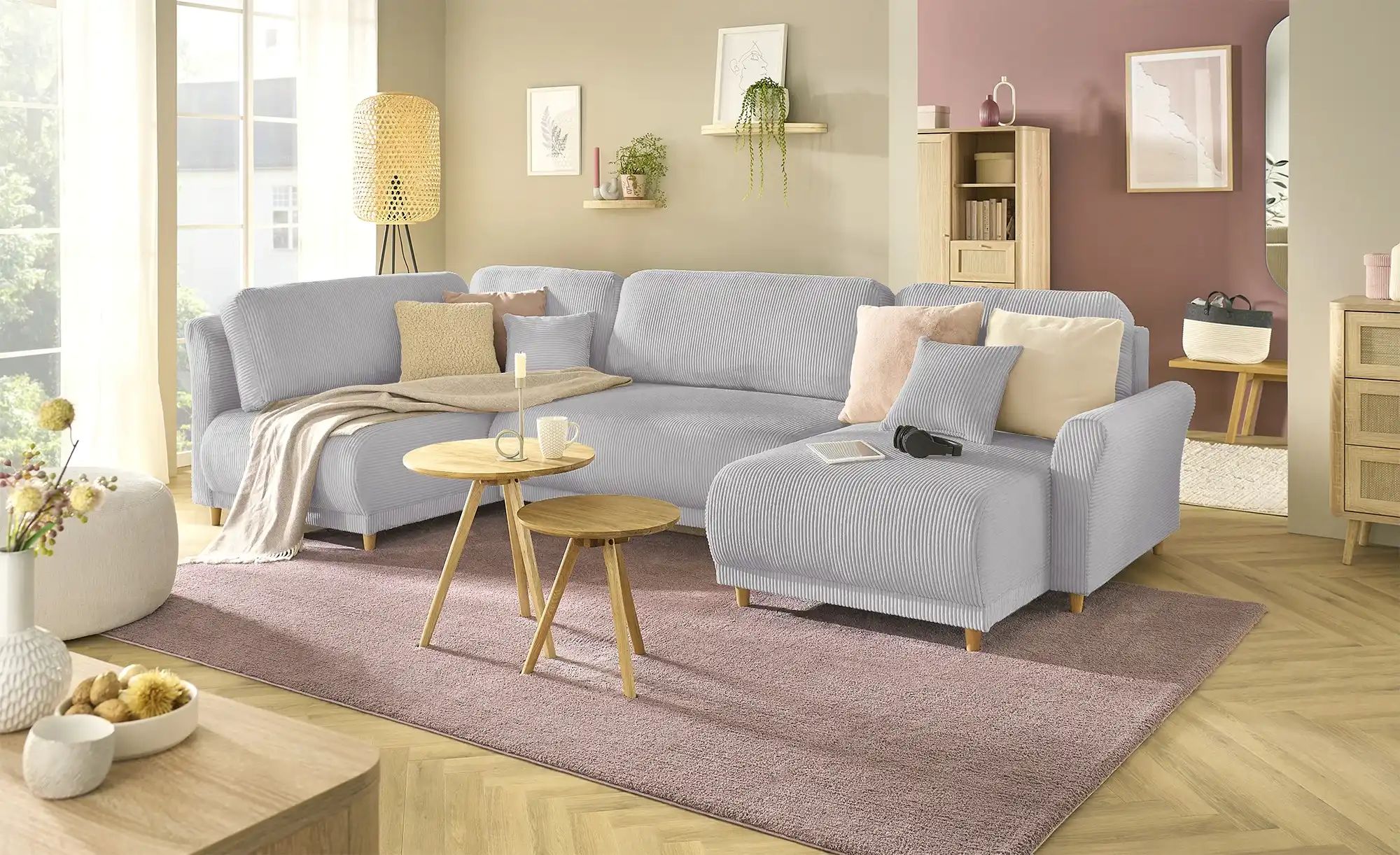 Wohnlandschaft mit Funktion  Malyn II ¦ grau ¦ Maße (cm): B: 316 H: 90 T: 1 günstig online kaufen